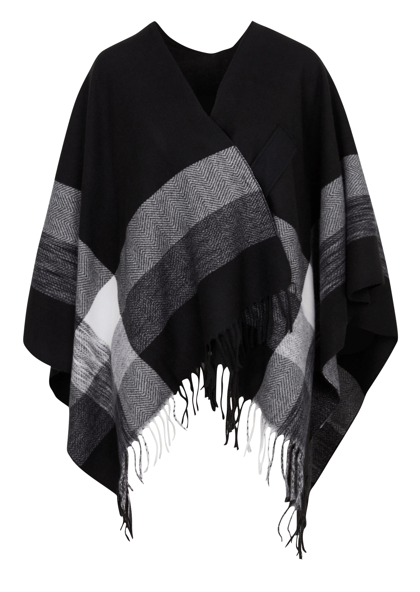 Loose-Fitting Printed Cape LA FEE MARABOUTEE Black