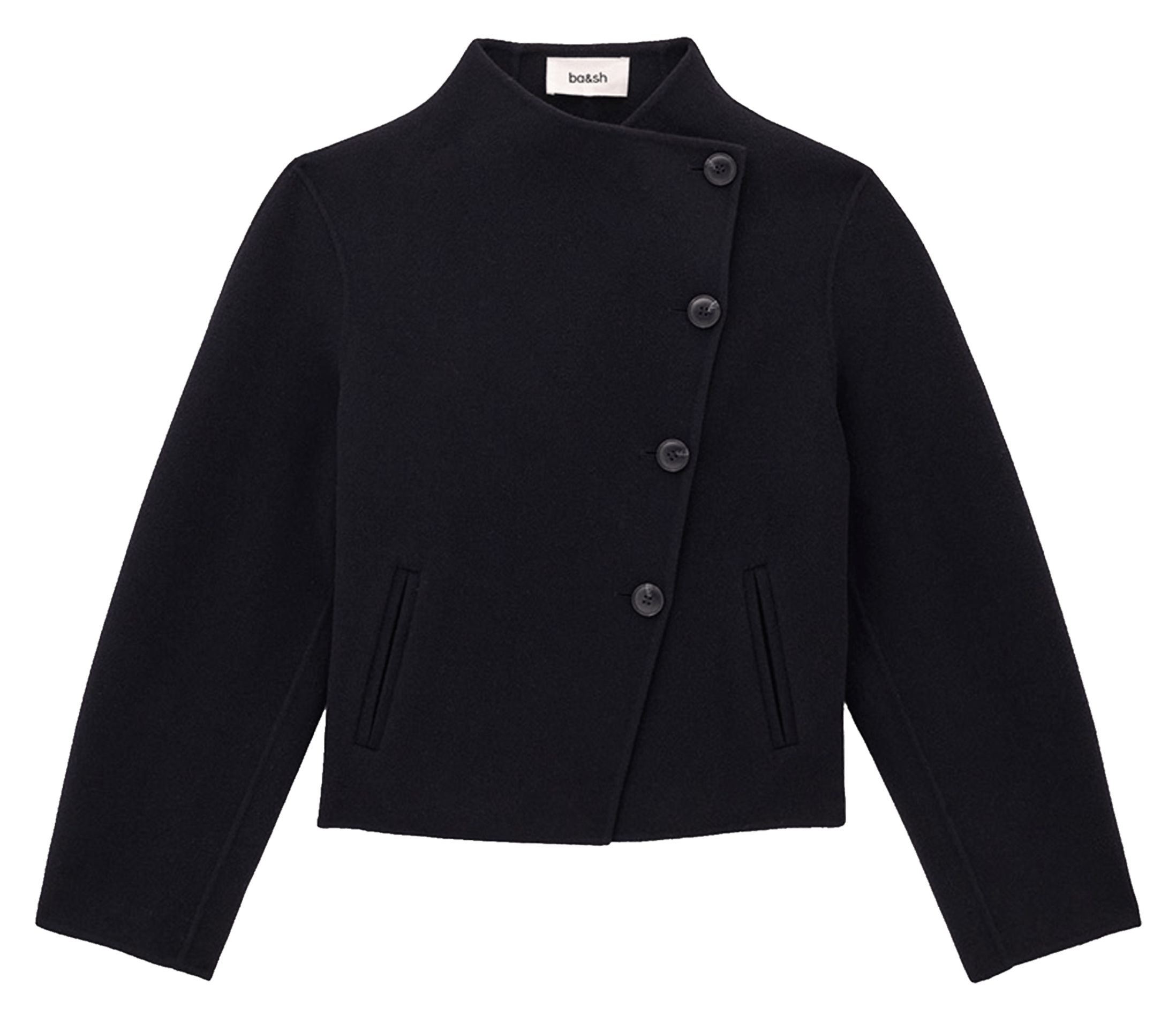 Cropped loose-fit wool-blend coat BA&SH