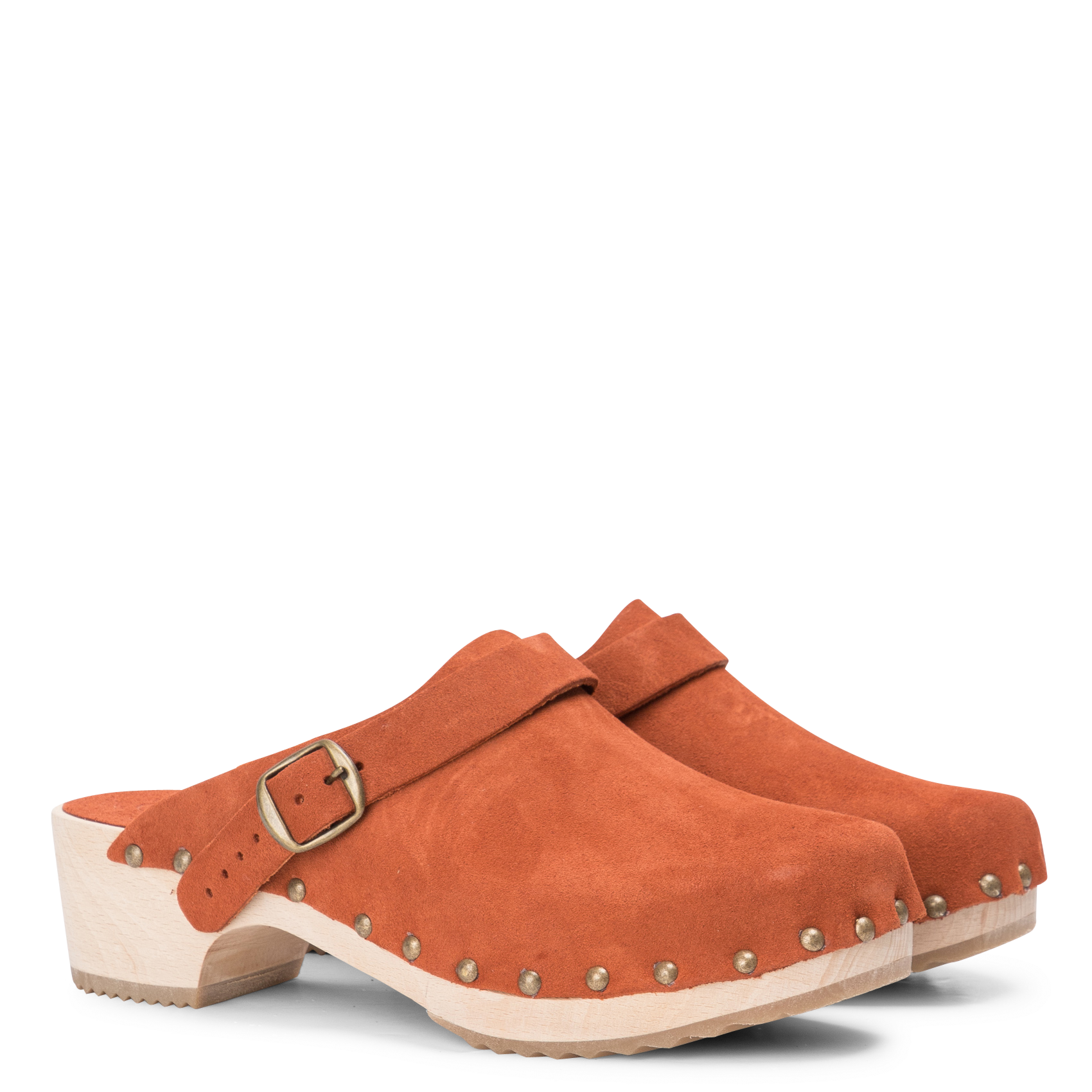 Sabots à mi-talon ne cuir velours  BOSABO Marron