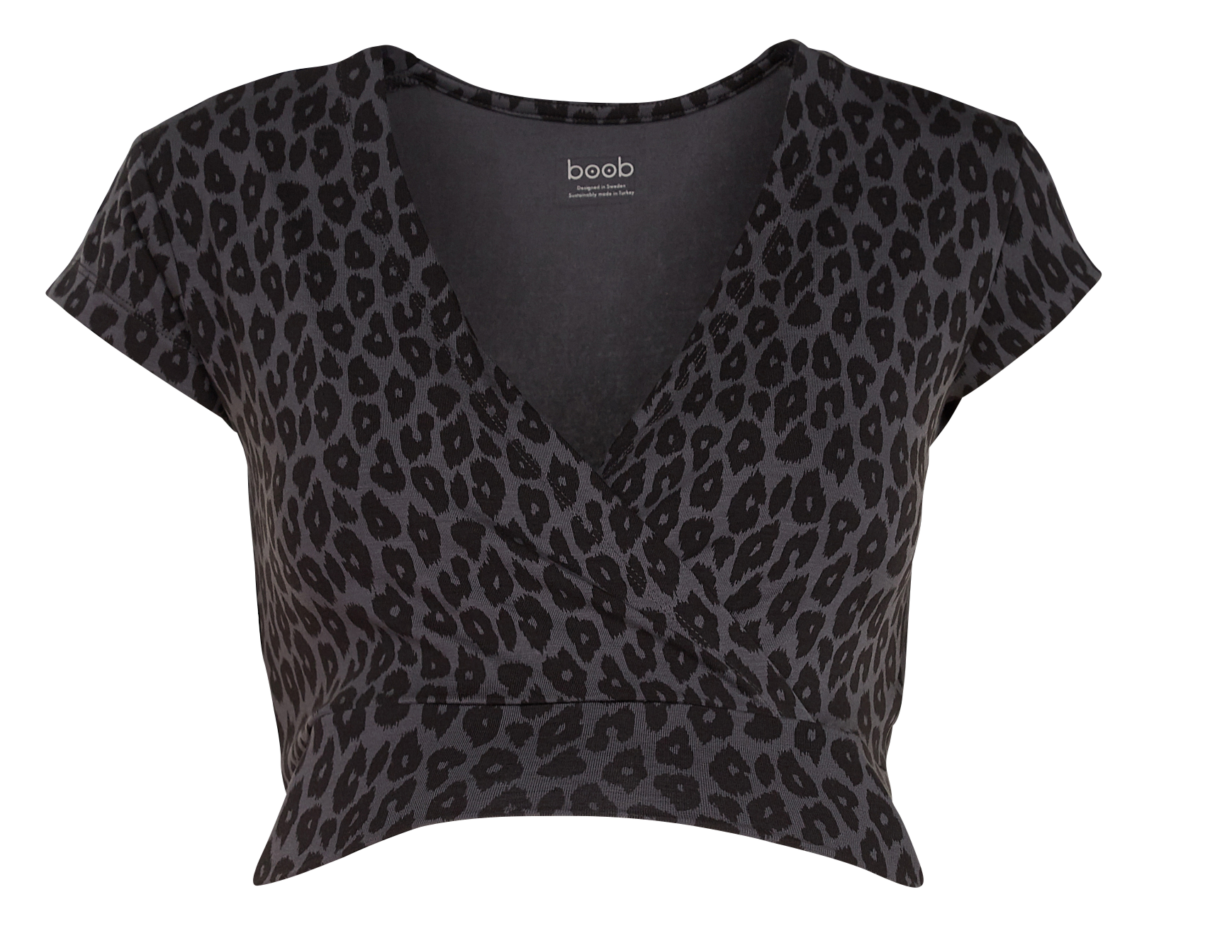 Rundhals-Top mit Leoparden-Print Mehrfarbig