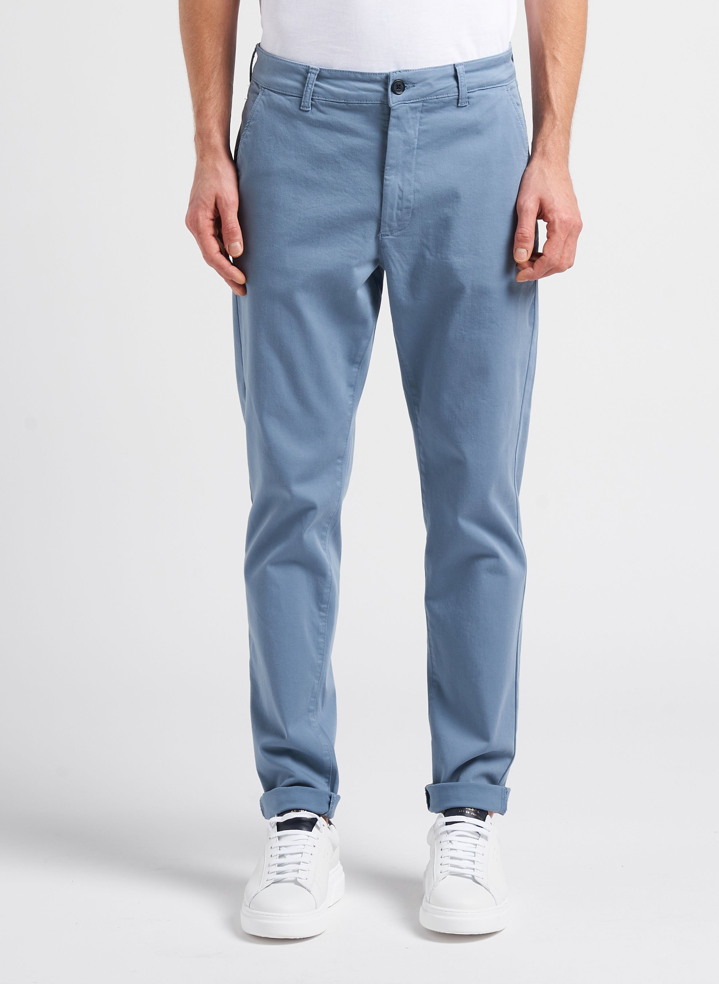 Straight-leg organic cotton-blend pants MINIMUM