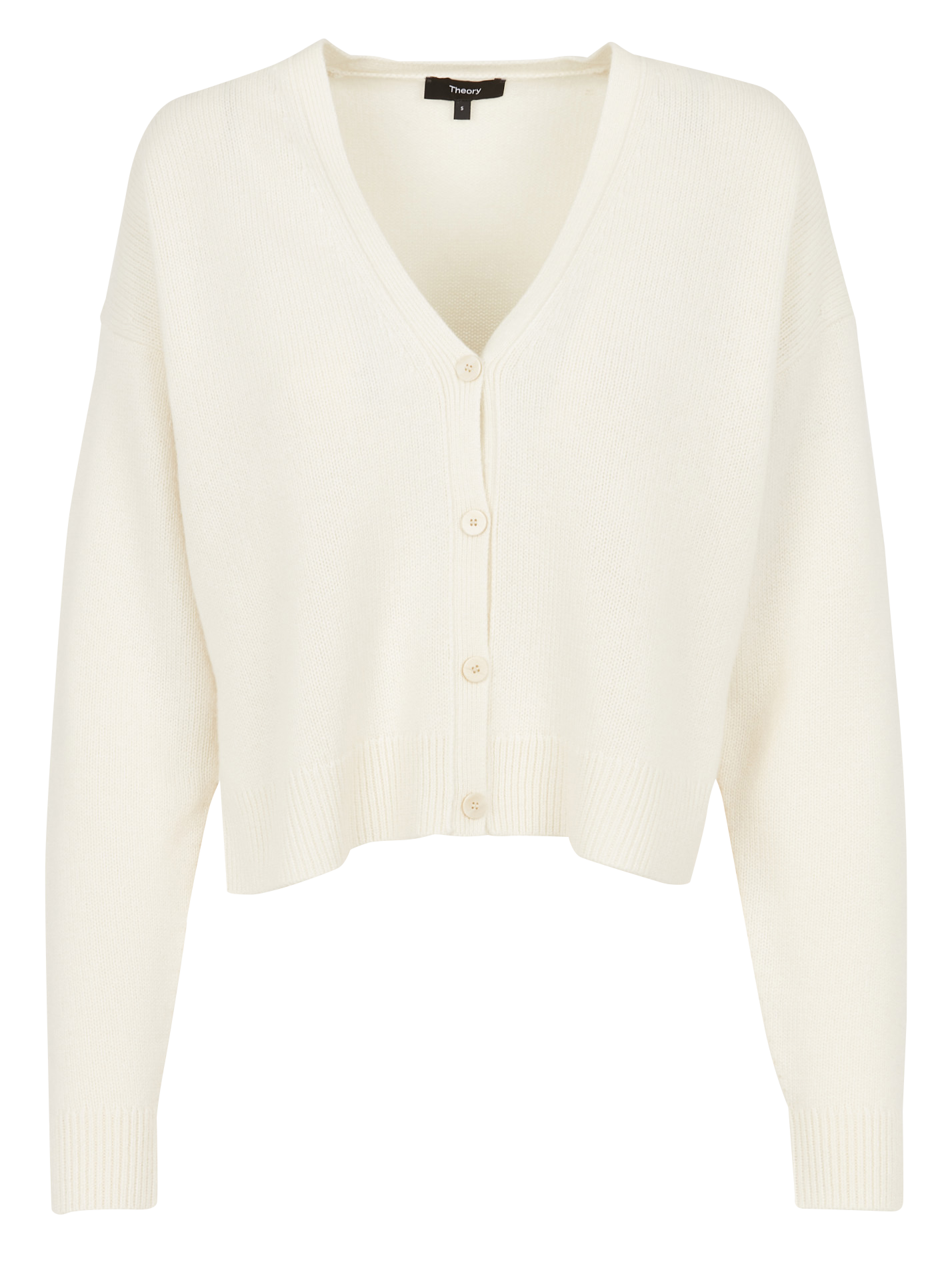 Ruimvallend vest met V-hals - wolblend THEORY Wit