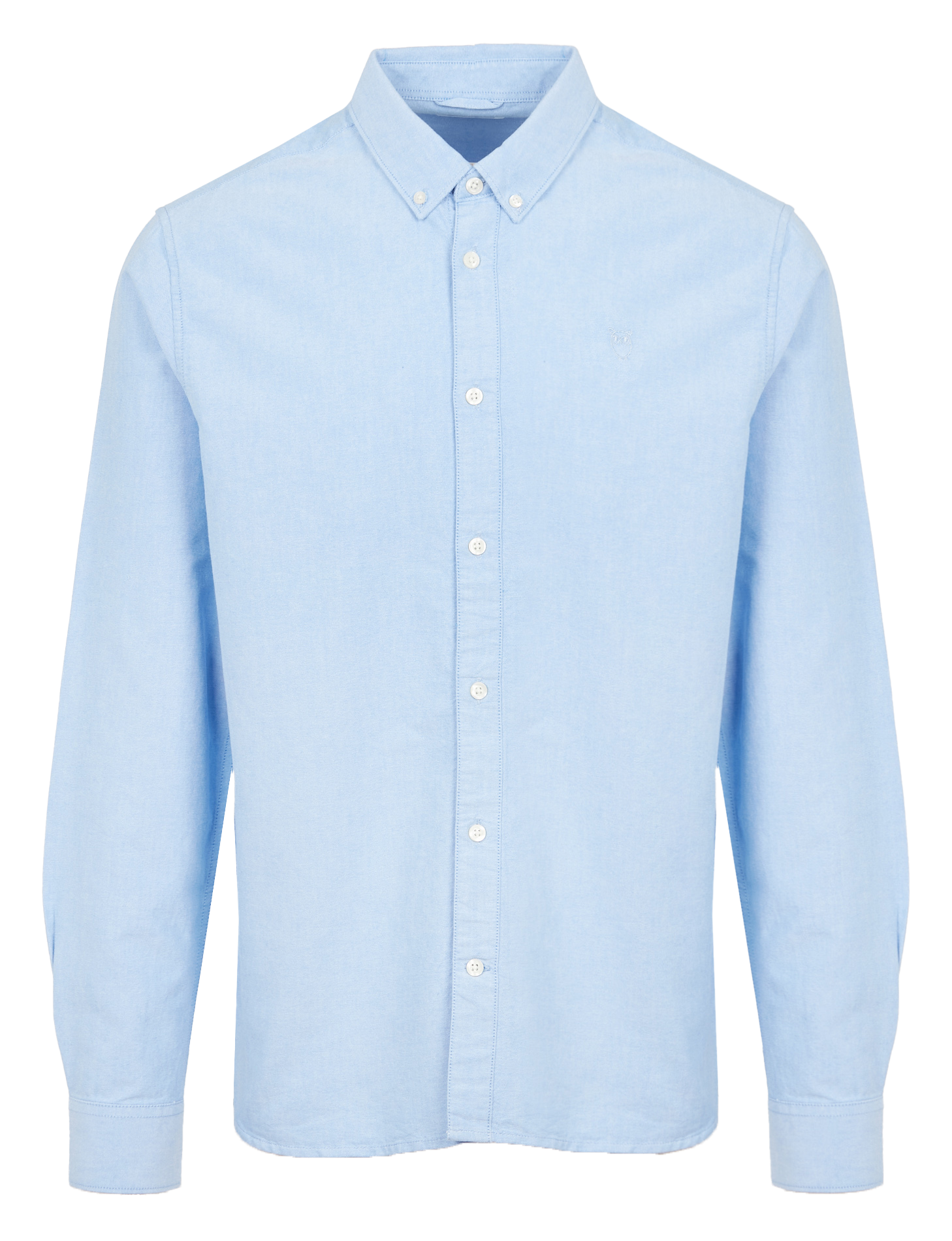 Chemise droite col classique en coton biologique KNOWLEDGE COTTON APPAREL Bleu
