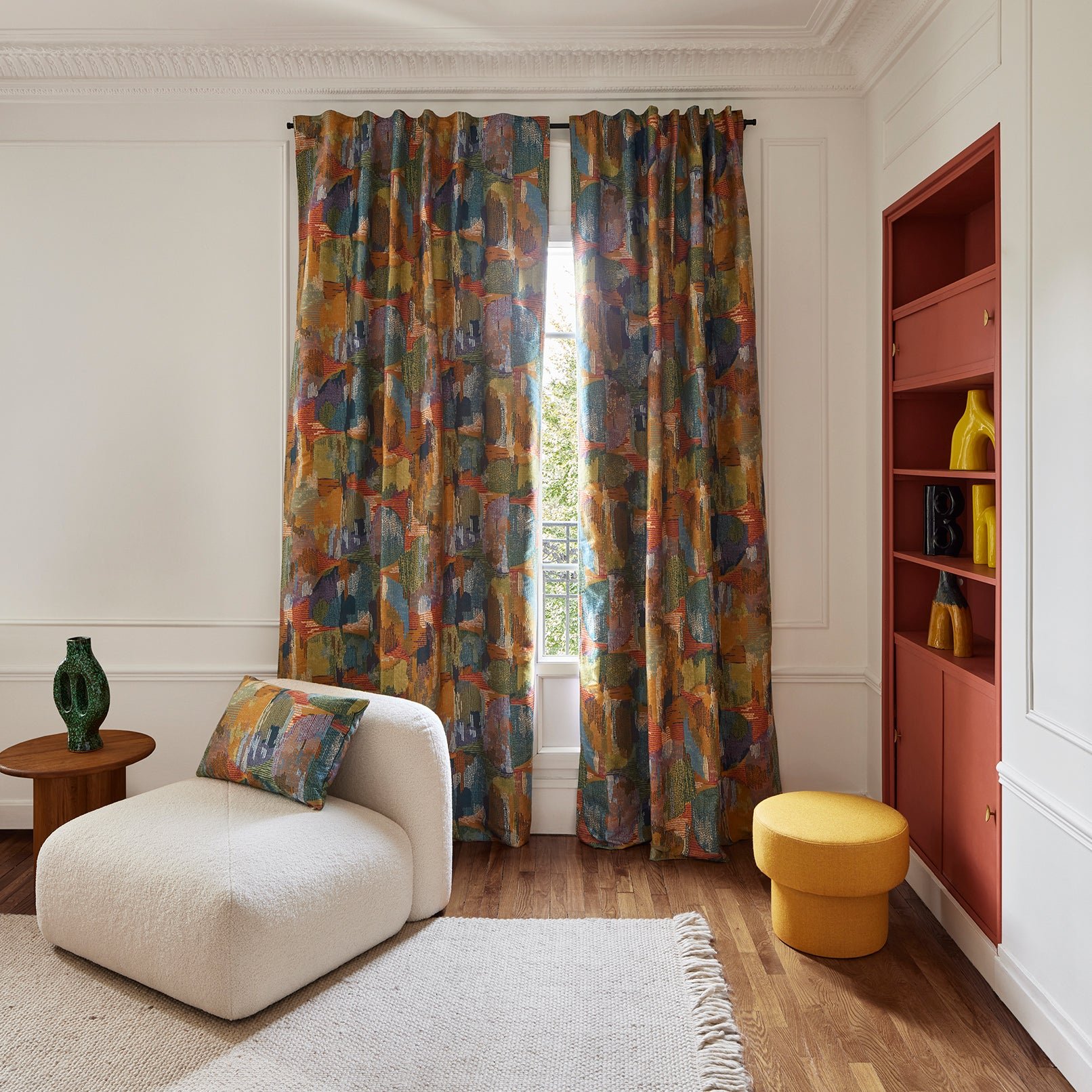 Tab top curtain MADURA Multicolored