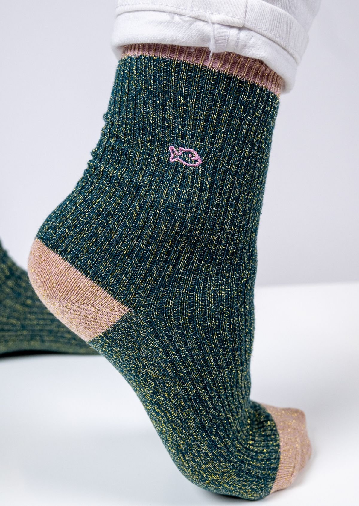 Vintage combed cotton socks BILLYBELT Green