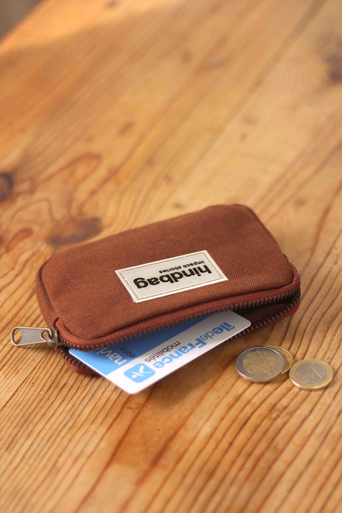 Cotton coin purse HINDBAG Brown