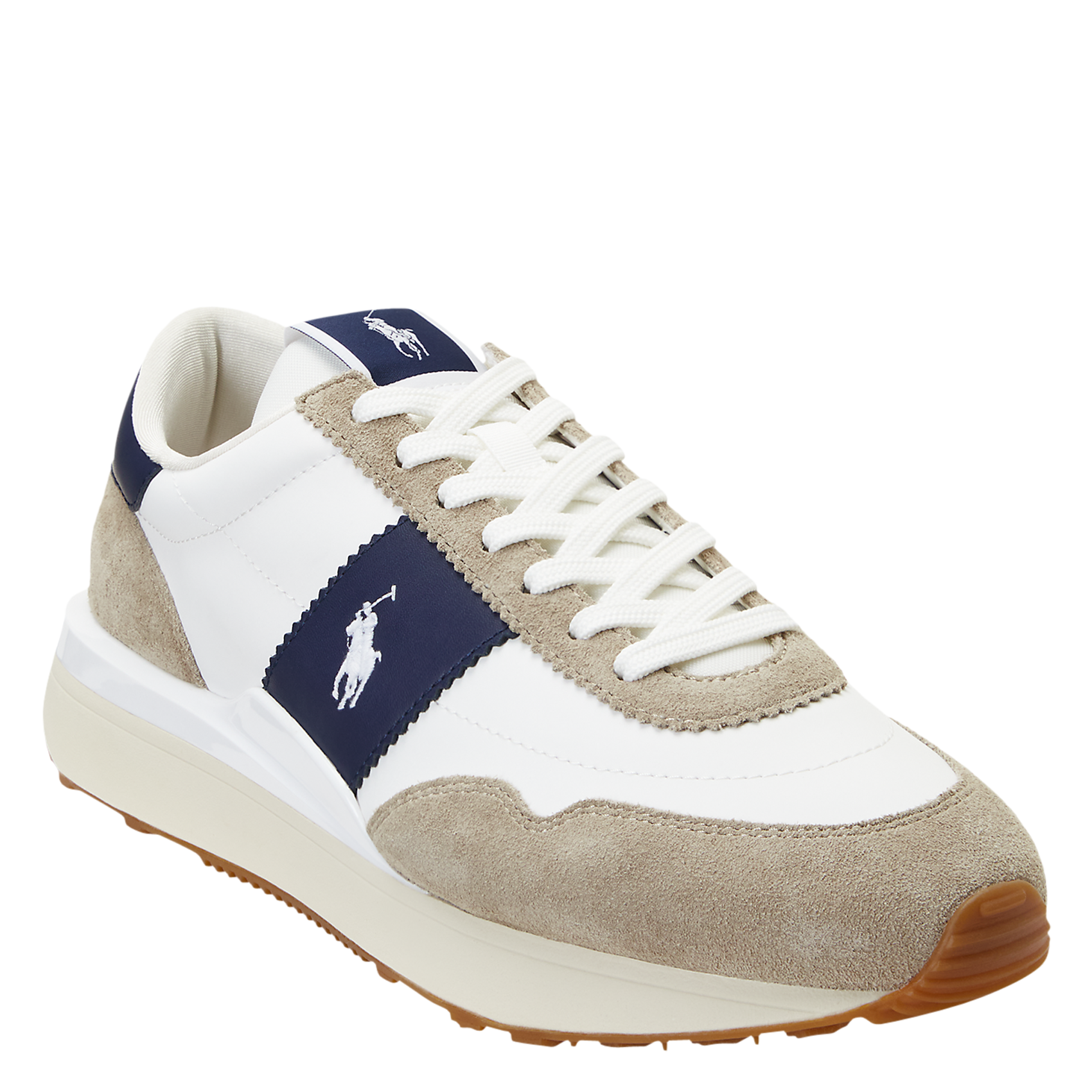 Baskets compensées en cuir mélangé POLO RALPH LAUREN Multicolore