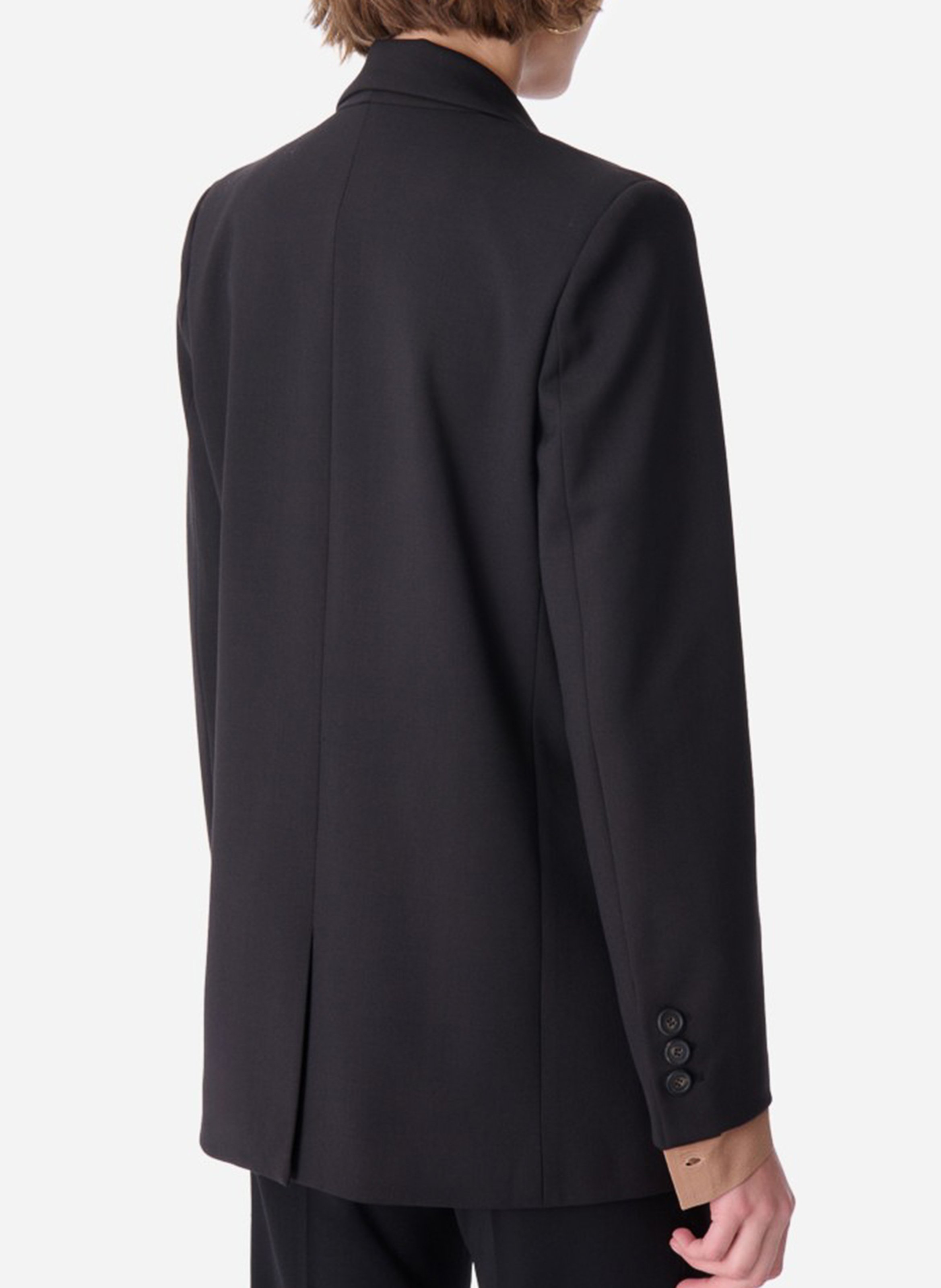 Veste de tailleur droite boutonnée Noir