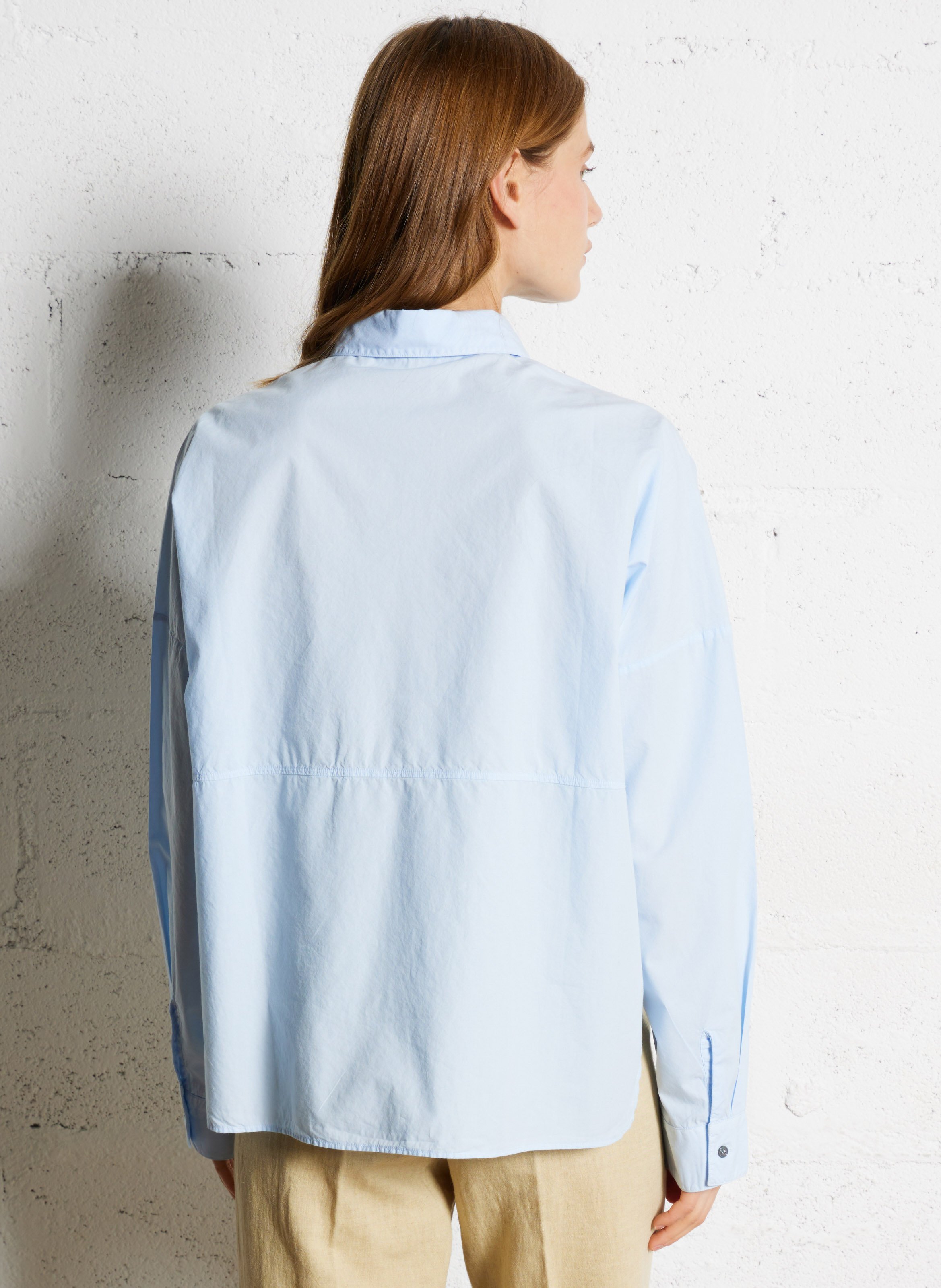 Chemise oversize en coton  POMANDERE Bleu