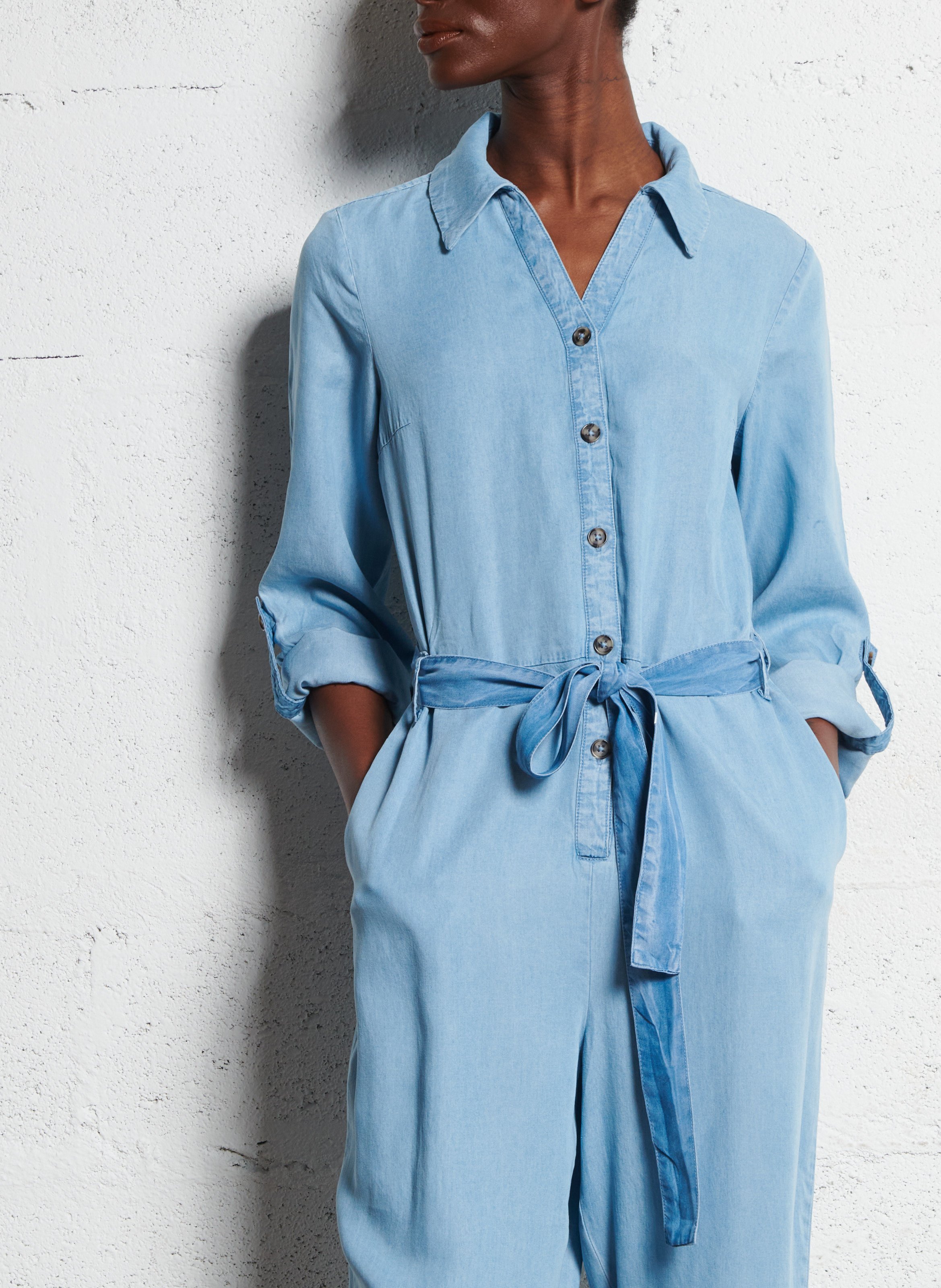 Combinaison col classique VILA Bleu