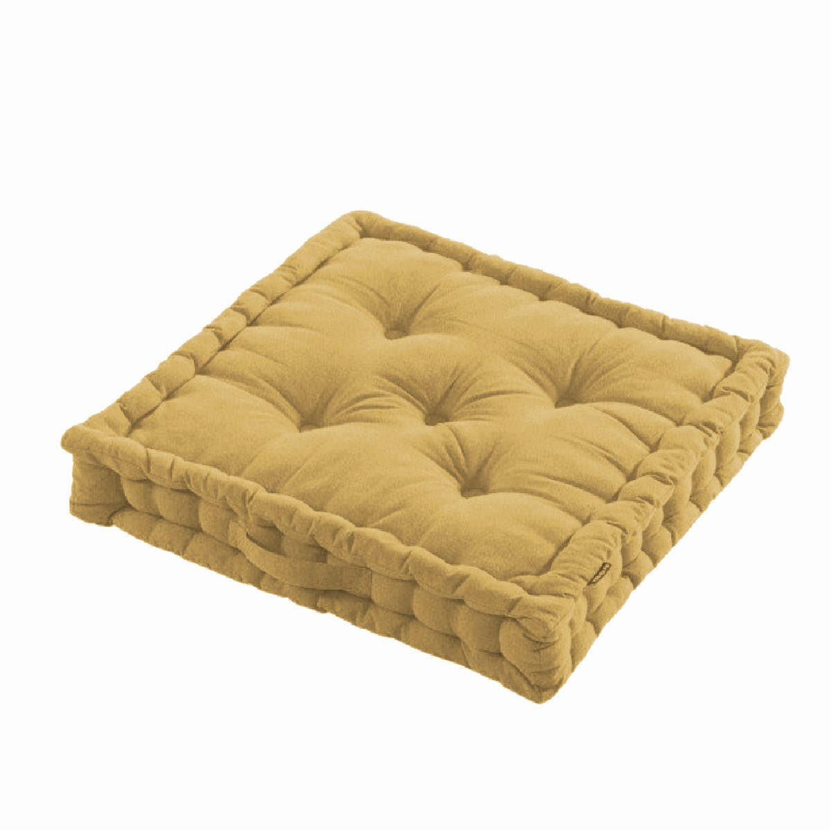 Solid cotton gauze floor cushion TODAY LINGE DE MAISON Yellow