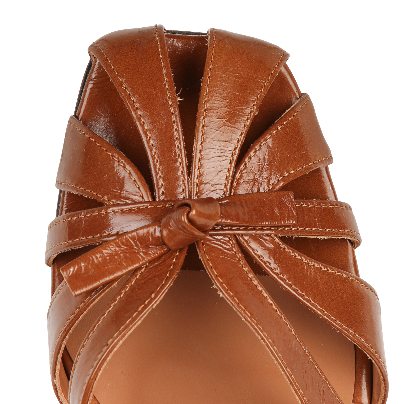 Alice heeled leather sandals BILLI BI Brown