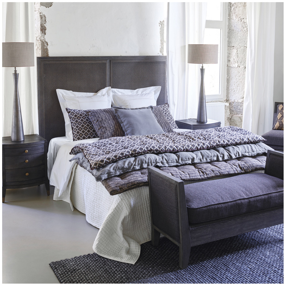 Futon en coton BLANC D'IVOIRE Marron