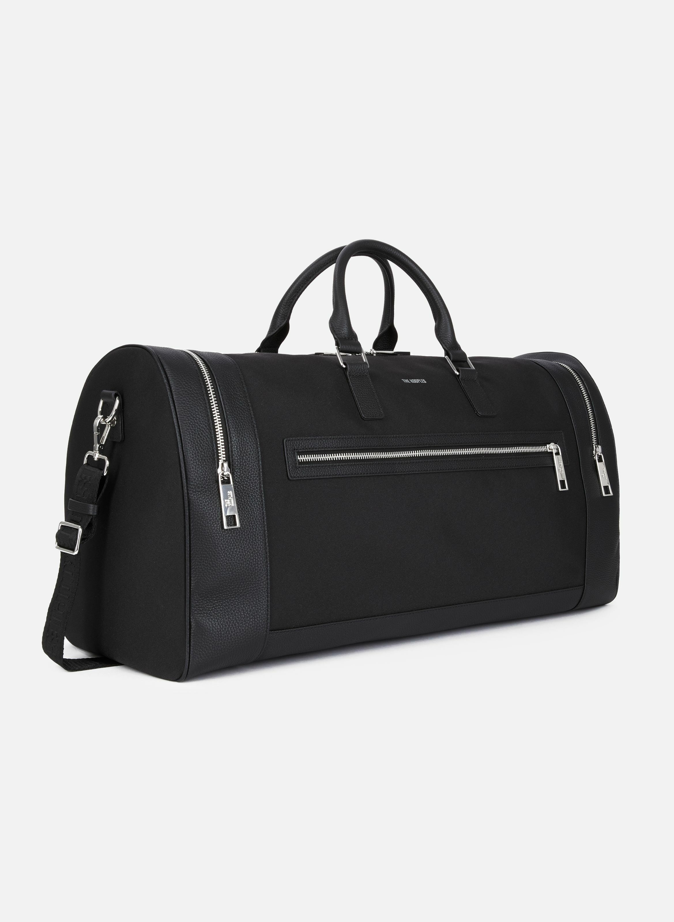 Leather and canvas weekend bag THE KOOPLES Black