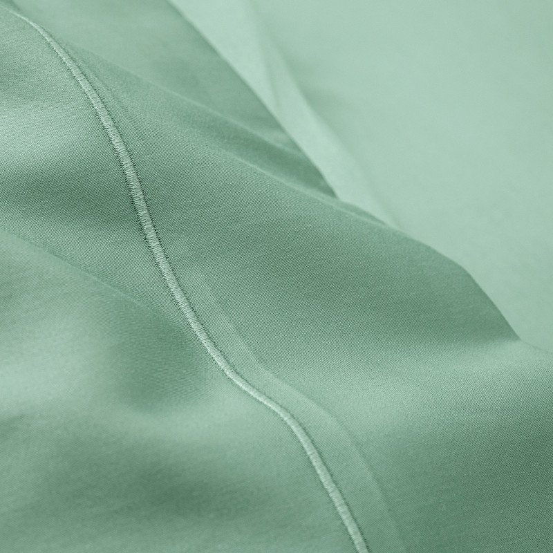 Combed cotton percale flat sheet "Julian" all sizes pure cotton COTON PUR Green