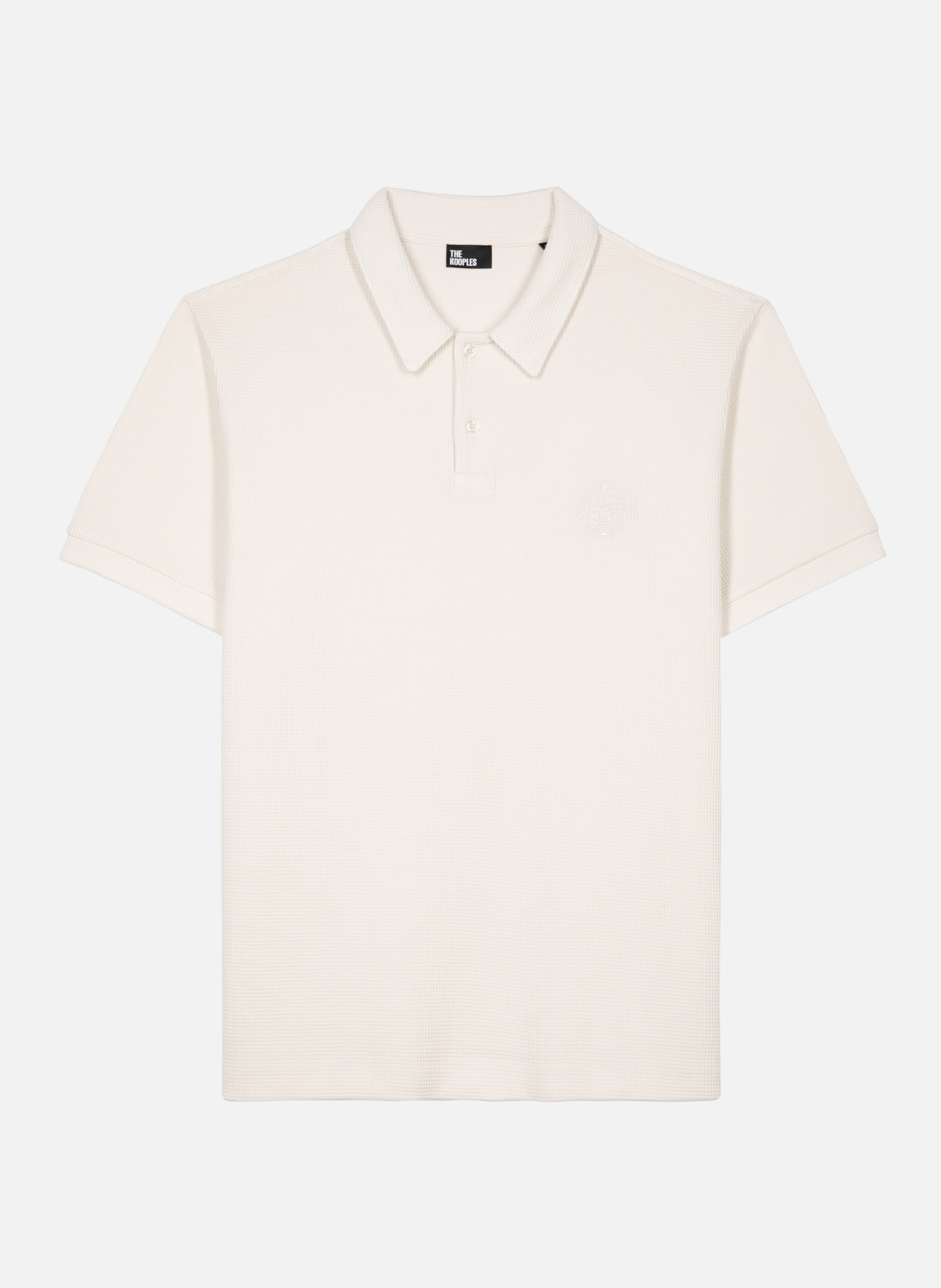 Honeycomb Polo Shirt with Crest THE KOOPLES Beige