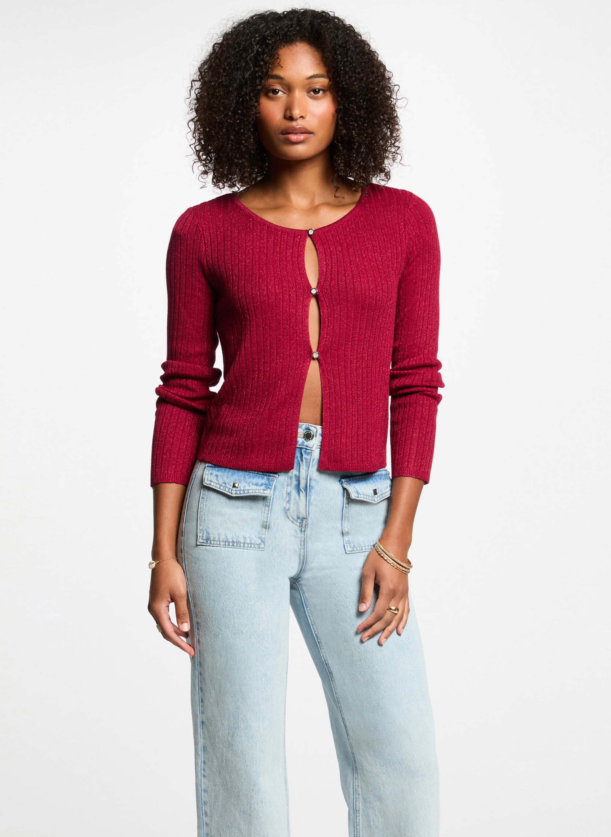 Strickjacke mit Rundhalsausschnitt MORGAN