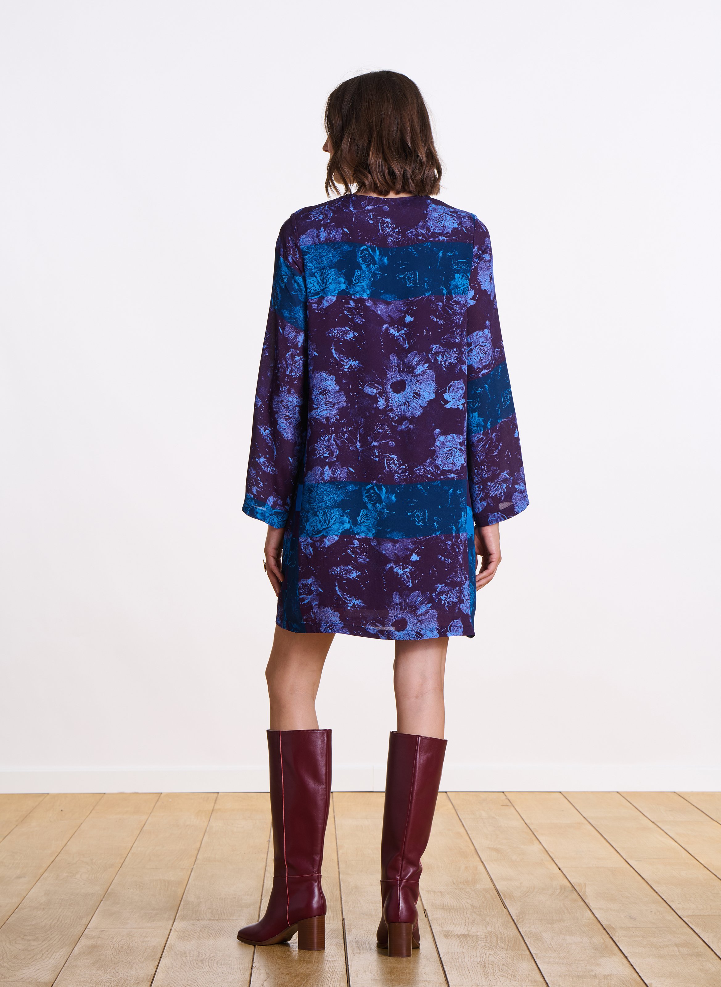 Birmane printed dress LA FEE MARABOUTEE Purple