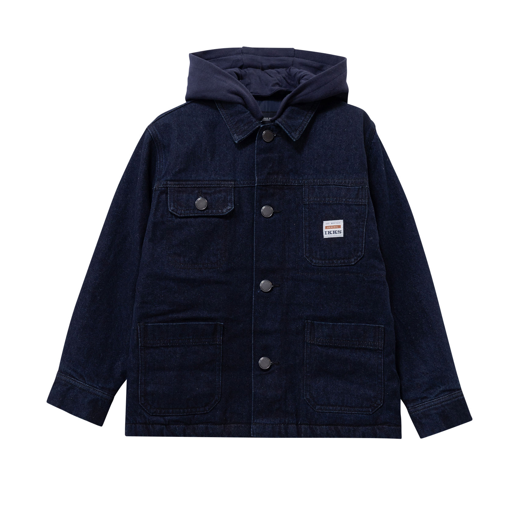 Veste droite col classique en coton IKKS JUNIOR Bleu
