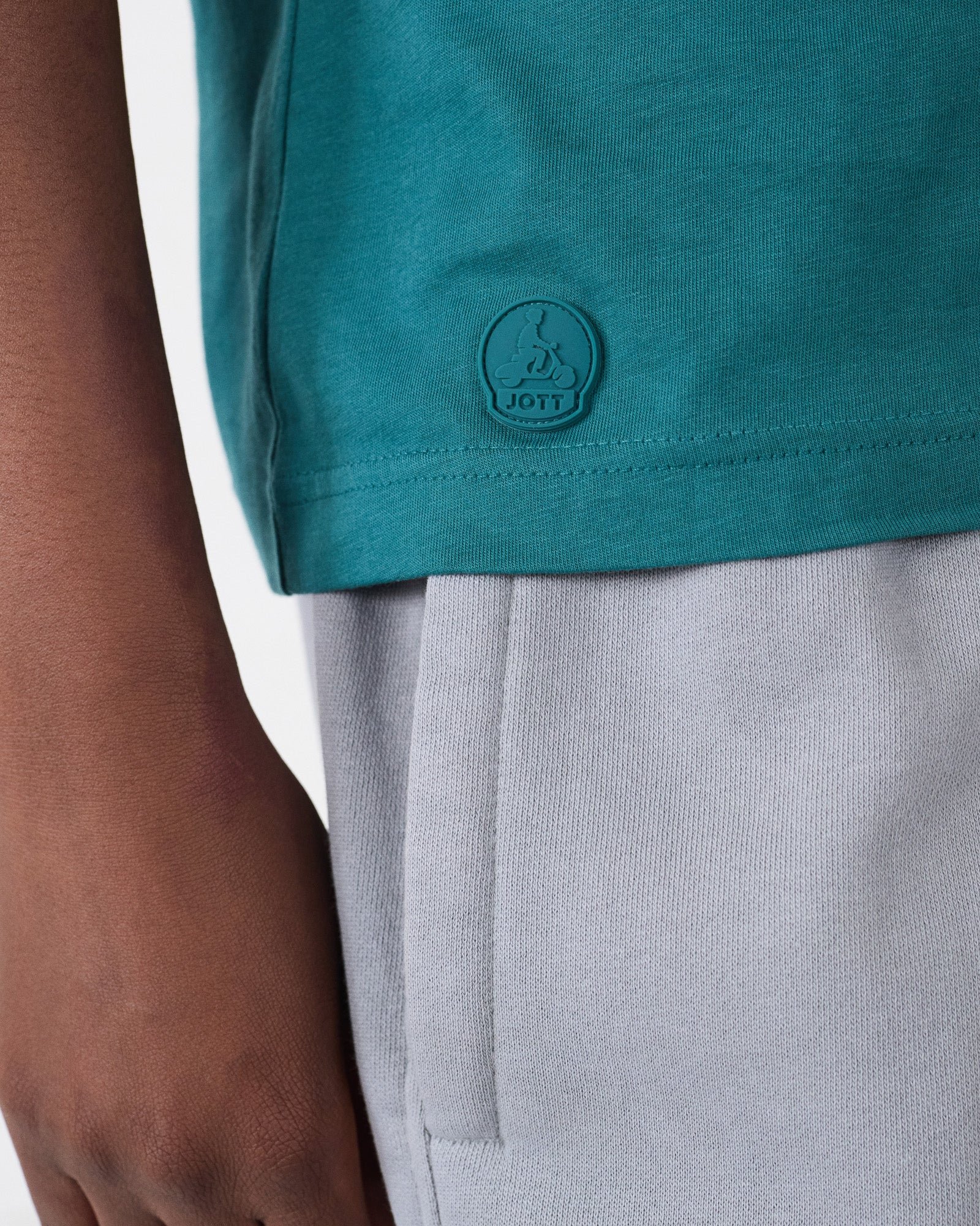 V-neck soft t-shirt JOTT Green