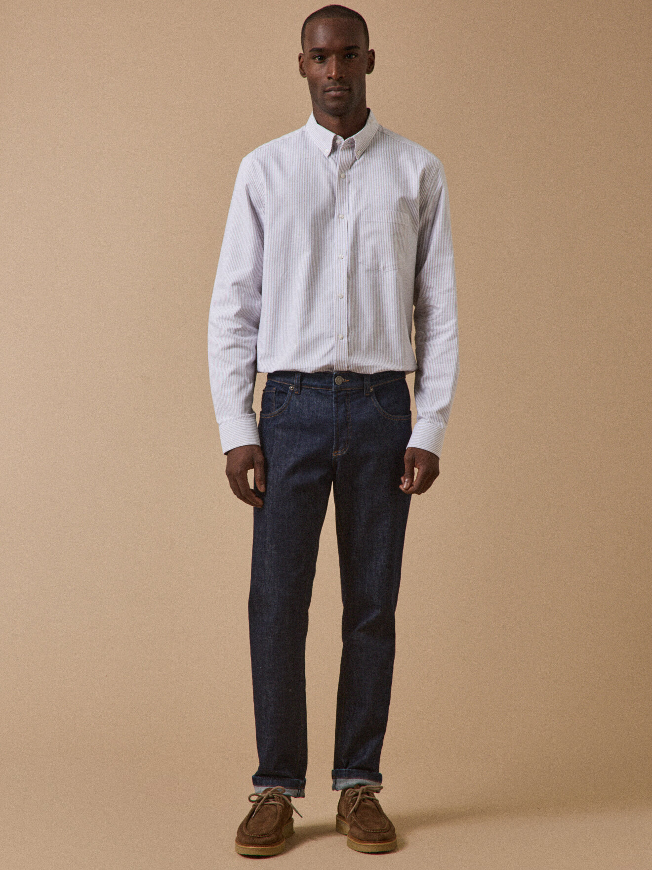 Contemporary cut Oxford shirt CYRILLUS Beige