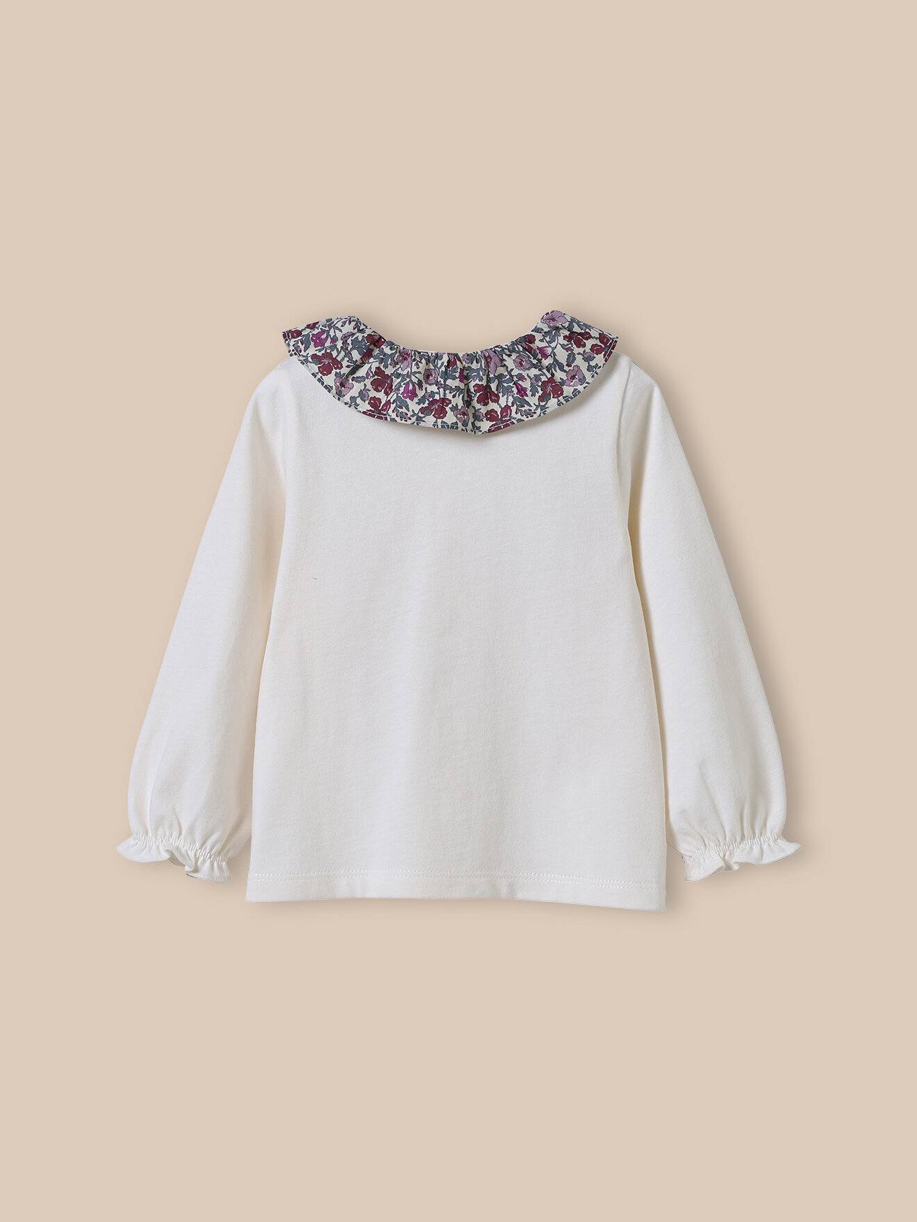 Organic cotton Liberty fabric T-shirt CYRILLUS Beige