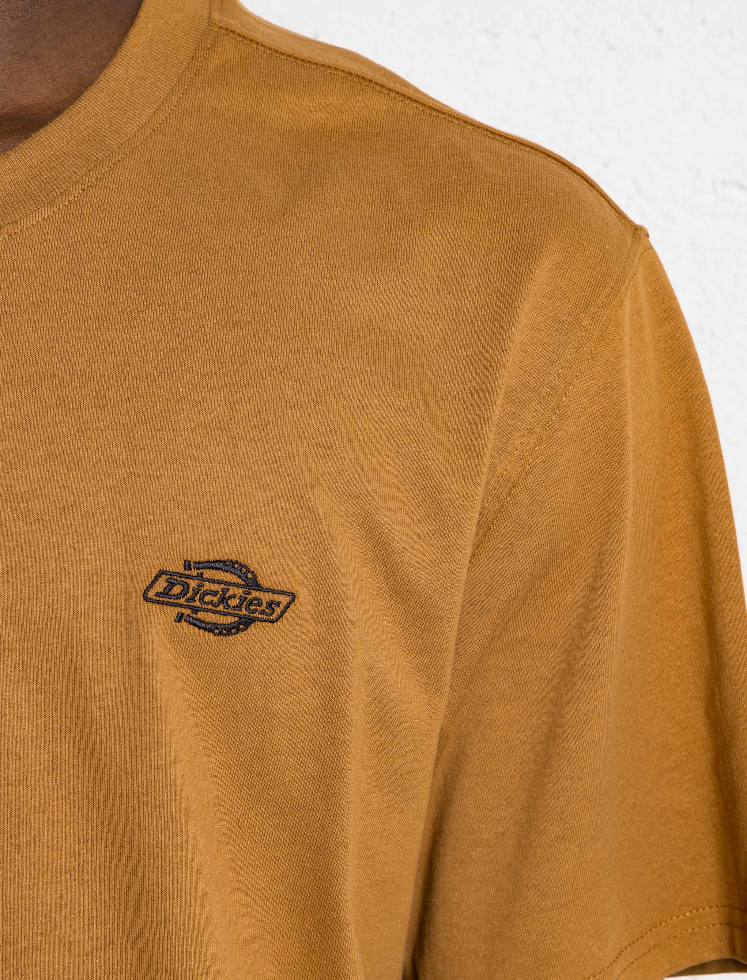 Tee-shirt col rond en coton DICKIES Marron