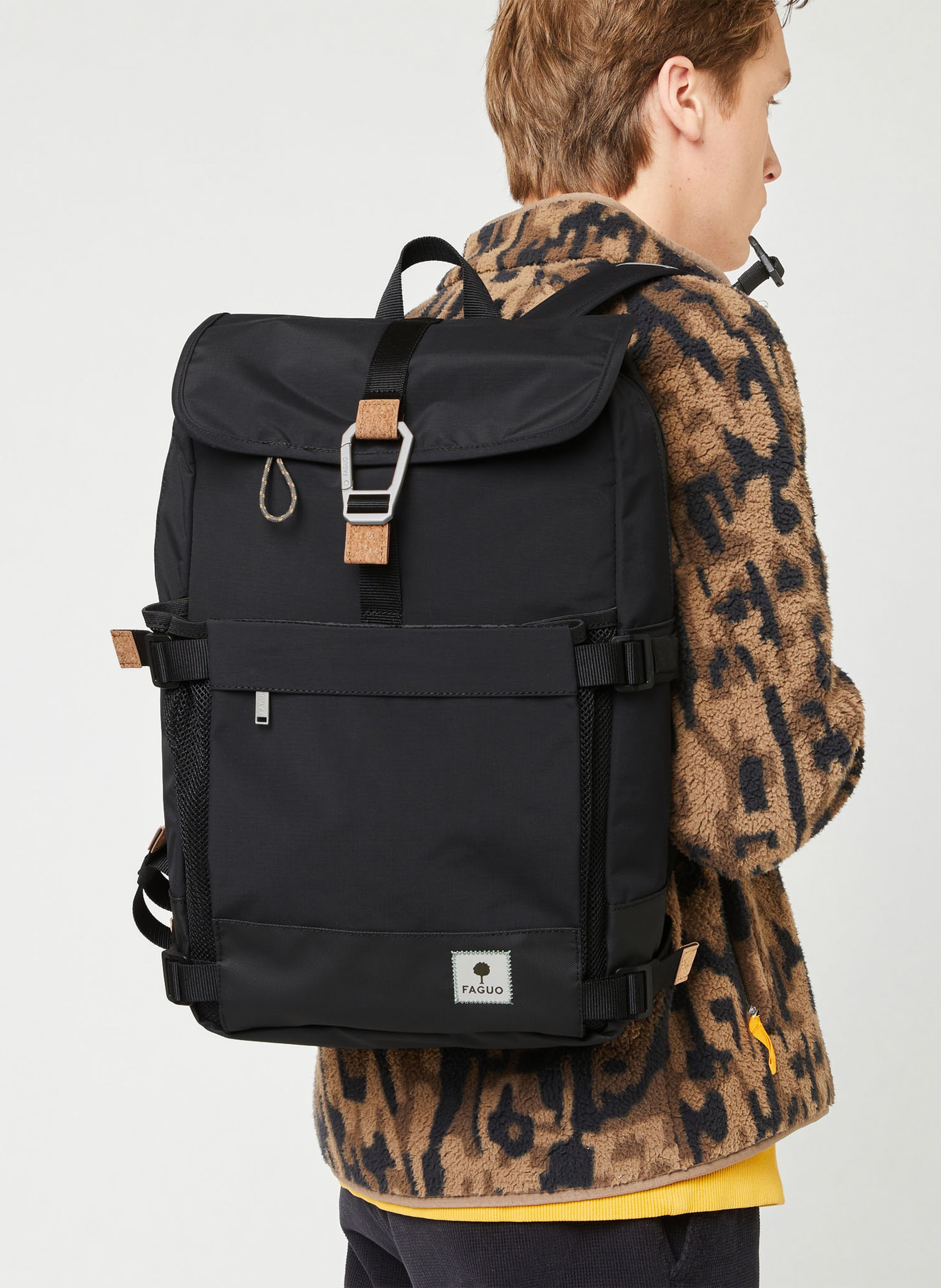 Plain flap backpack FAGUO Blue