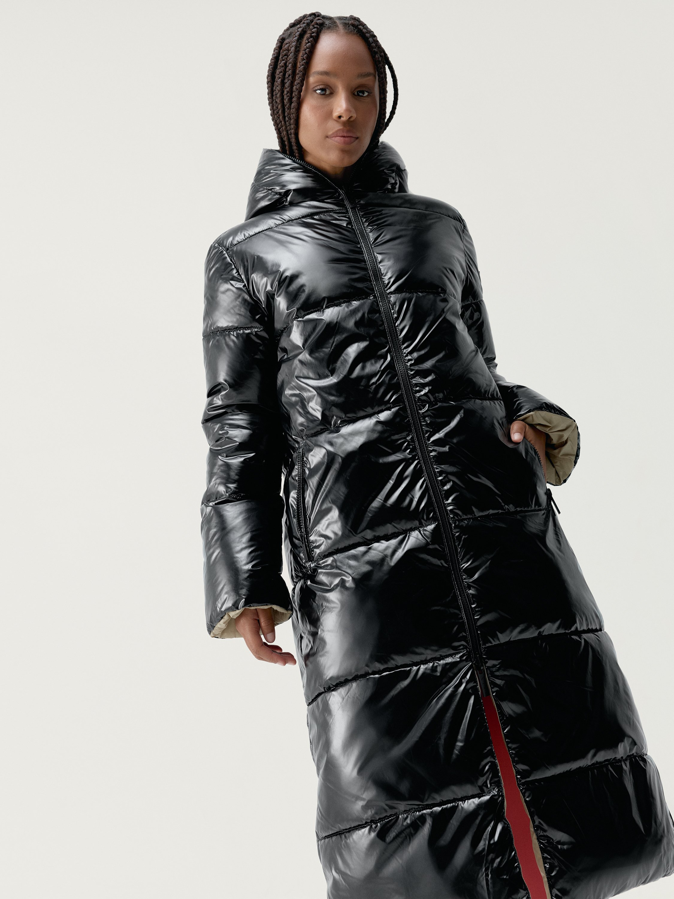 Zip-up performance athleisure sports jacket BORN LIVING YOGA Black