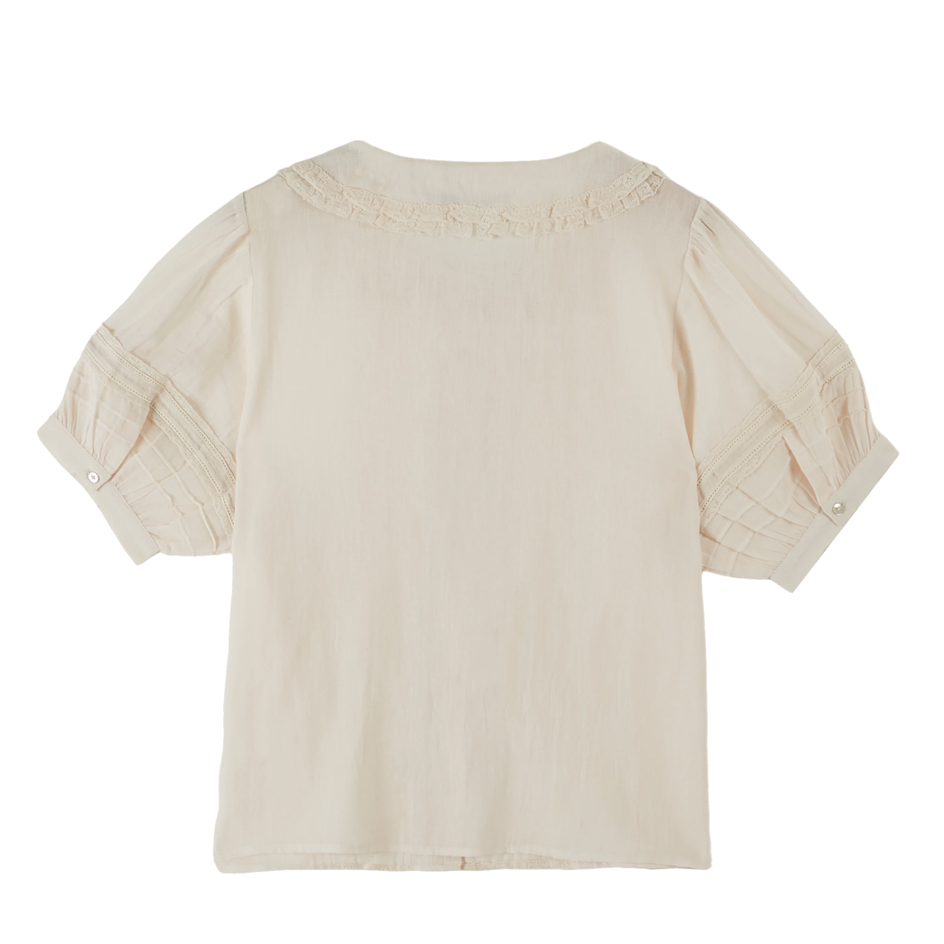 Blouse with organic cotton Peter Pan collar EMILE ET IDA Beige