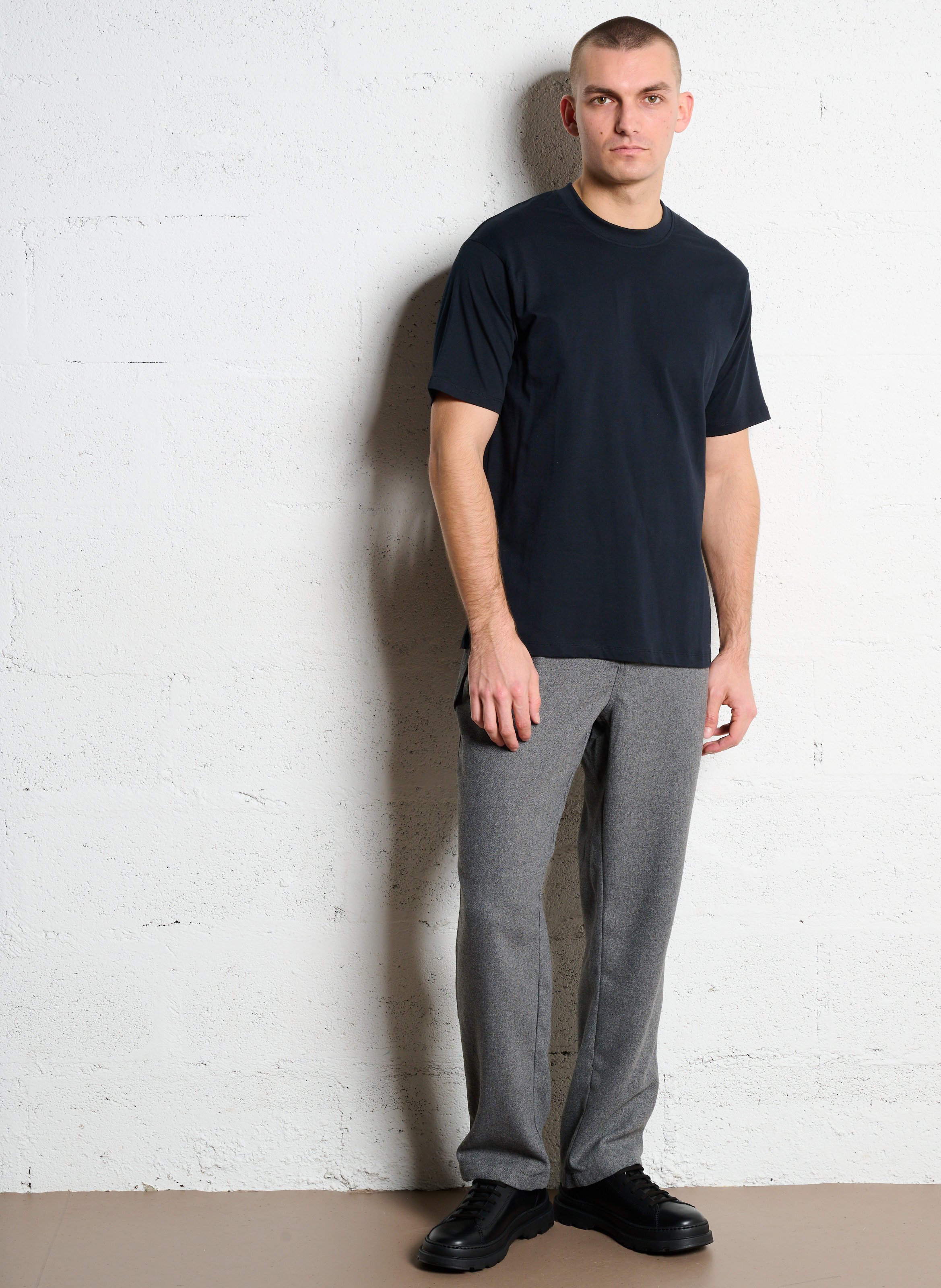 Tee-shirt oversize col rond en coton biologique Noir