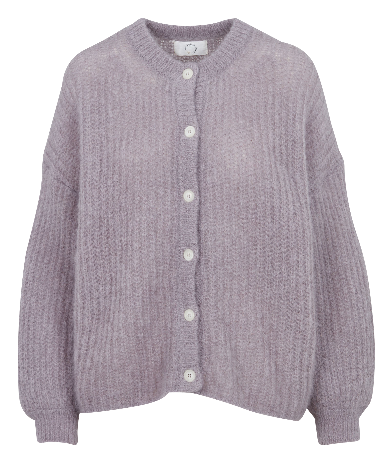 Oversized buttoned cardigan in mixed mohair DES PETITS HAUTS