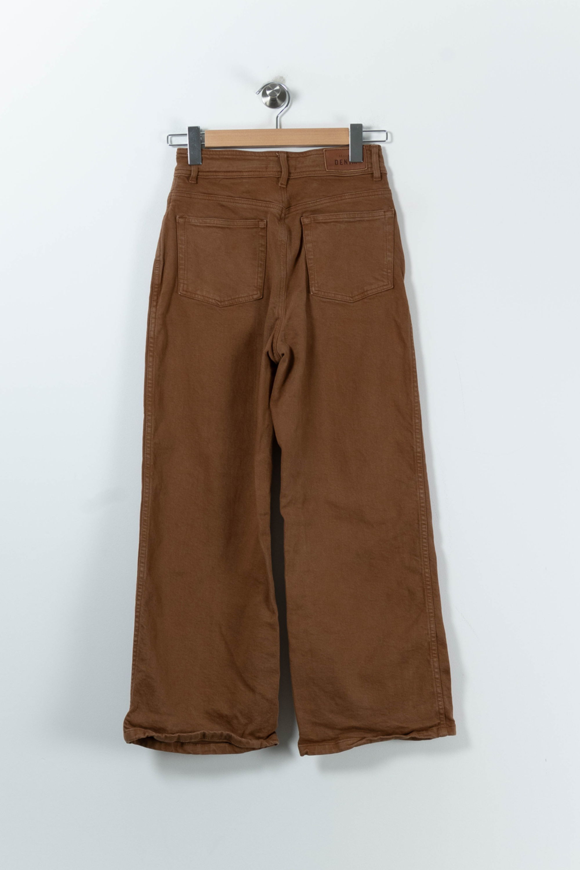 Cropped slim jeans with studs SEZANE - Seconde main Brown