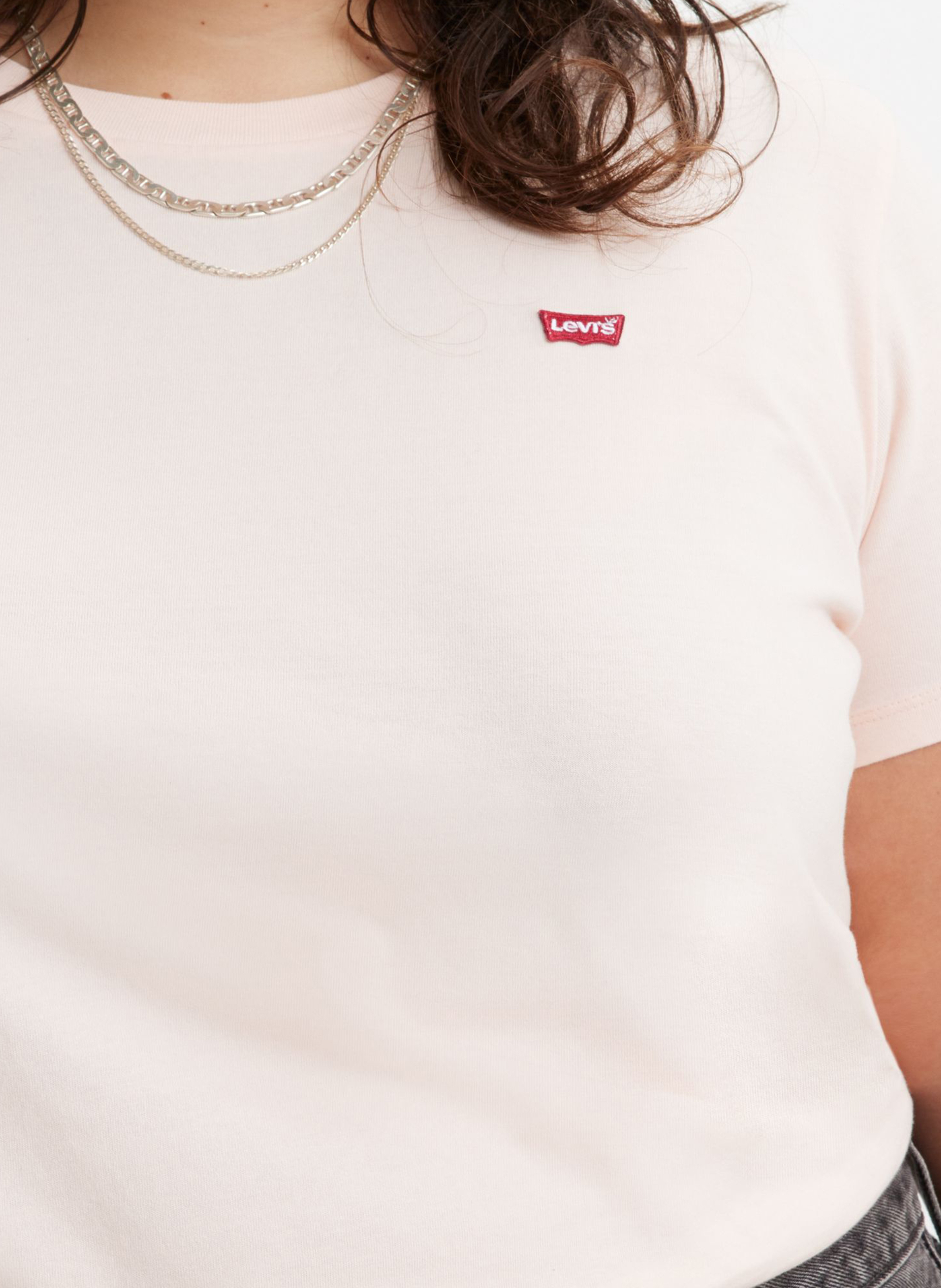 Tee-shirt col rond en coton LEVI'S Rouge