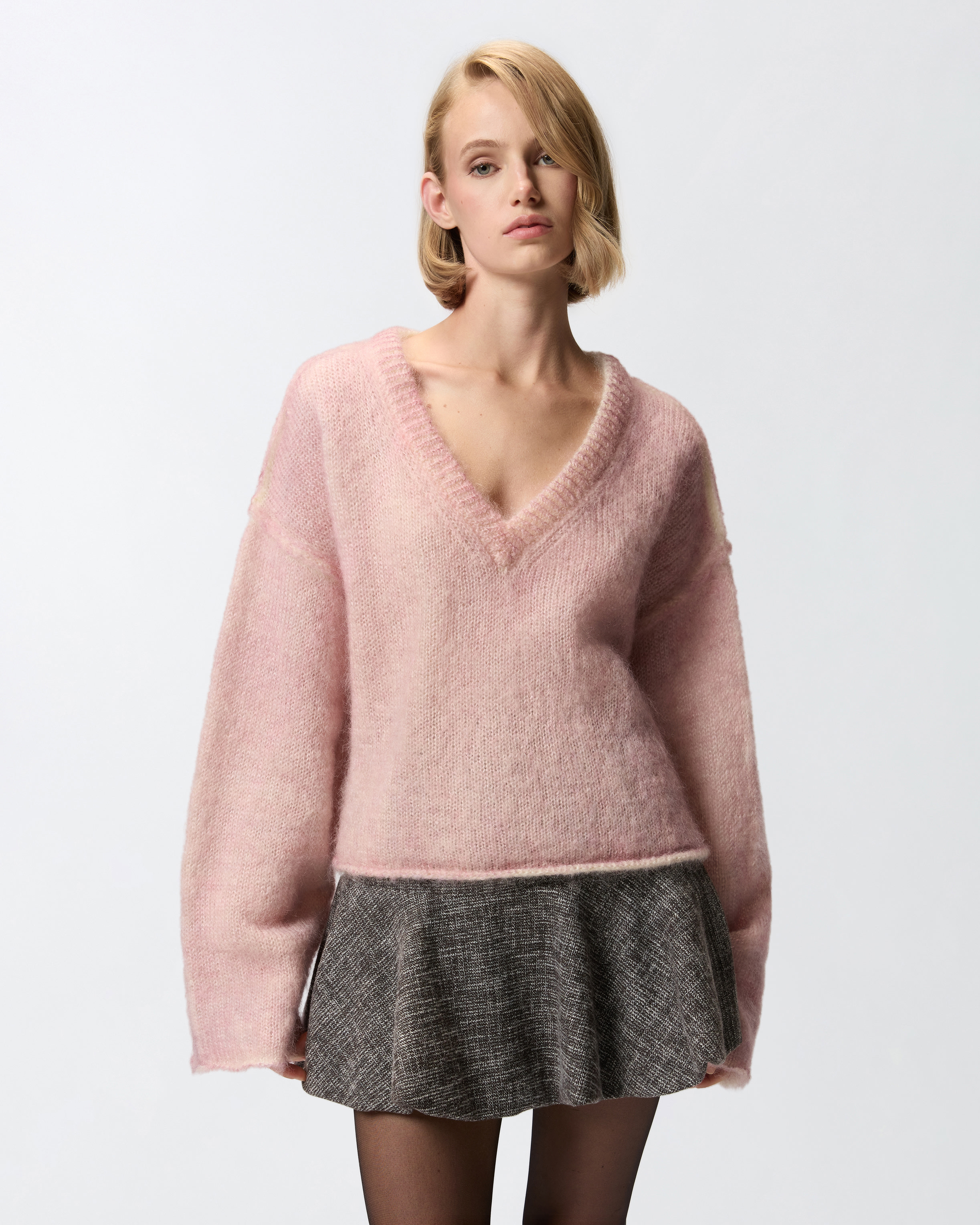 Large mohair blend sweater PINKO Pink