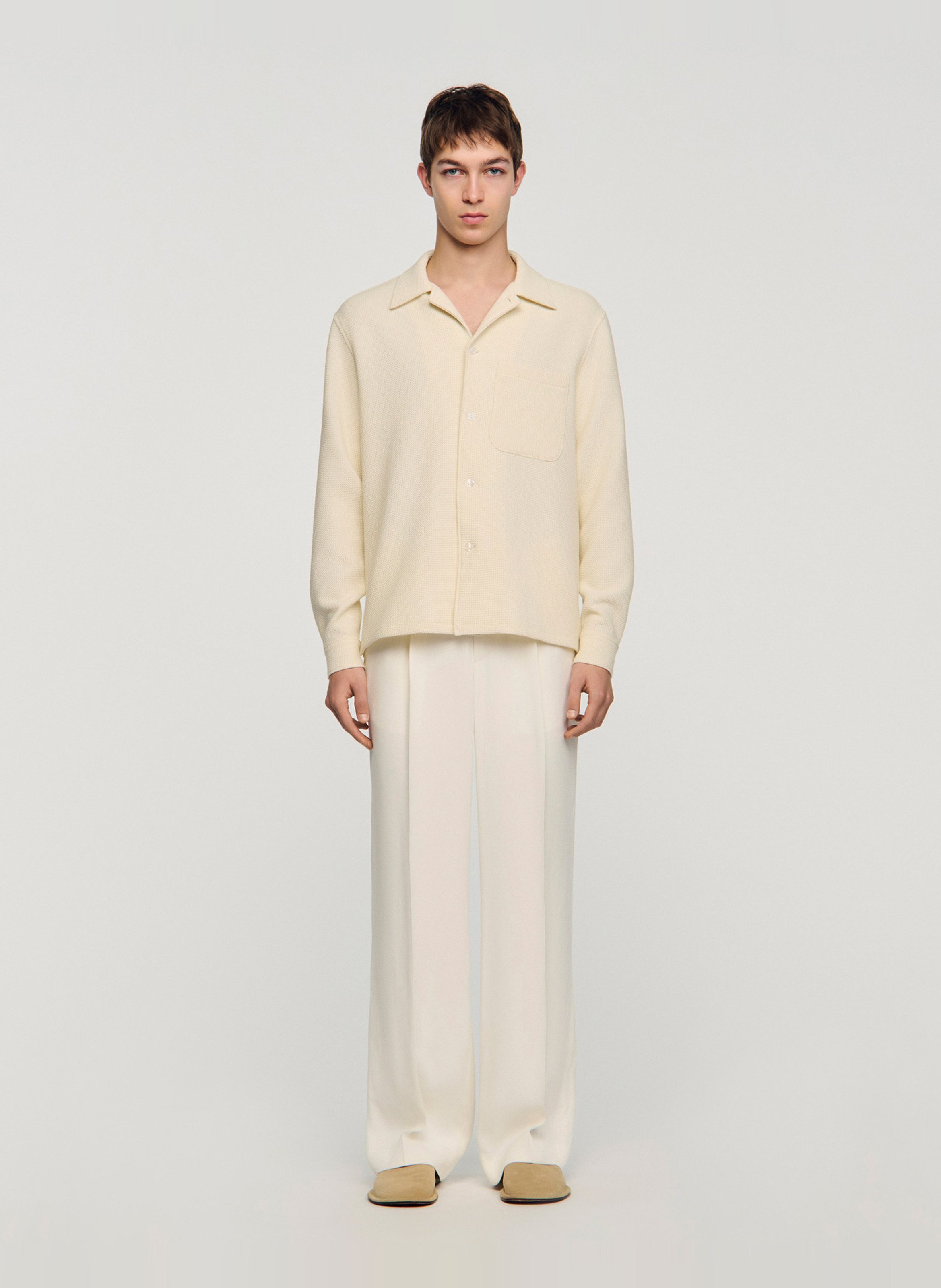 Camisa recta SANDRO Beige