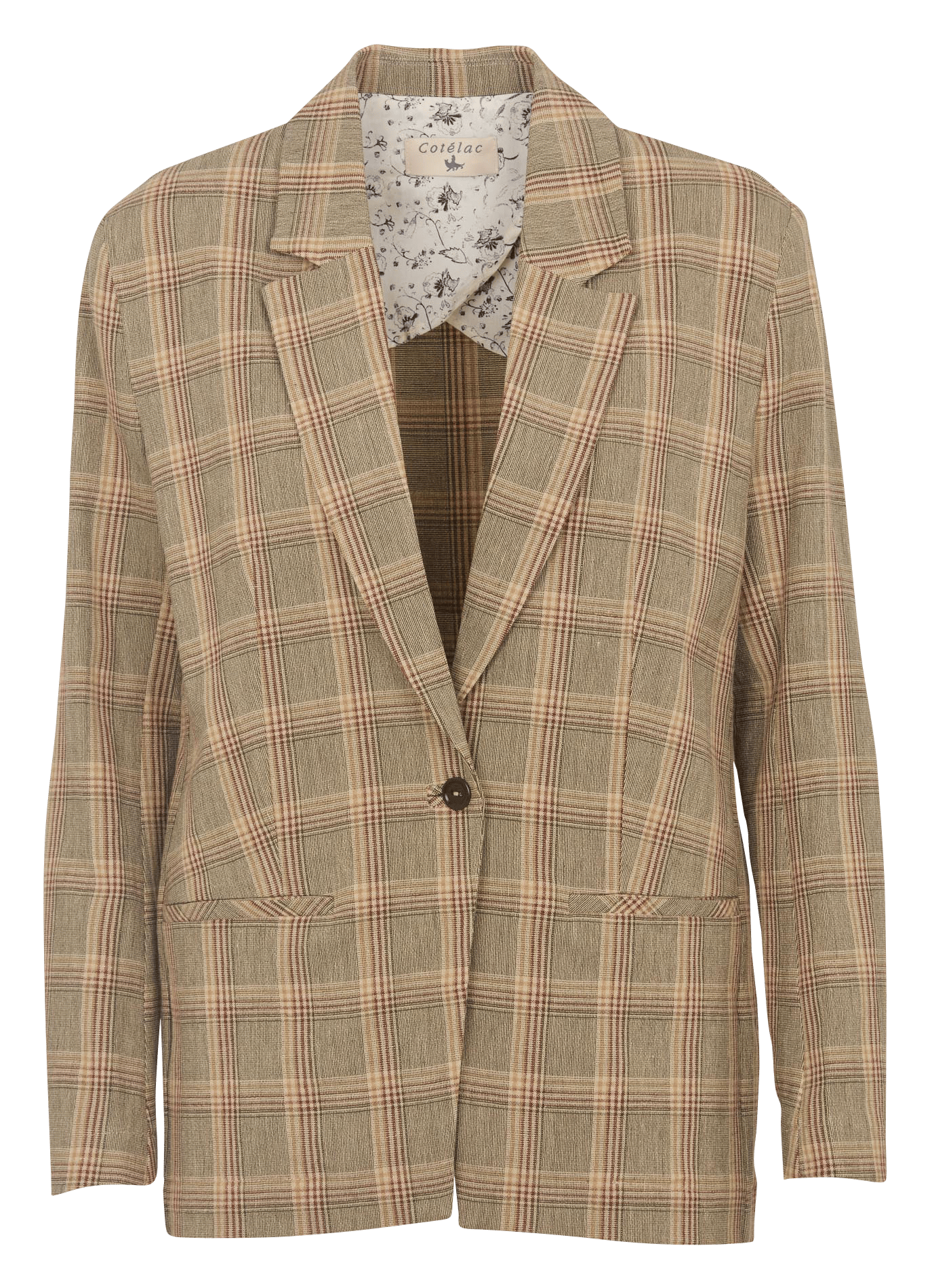 Checked suit jacket COTELAC Green
