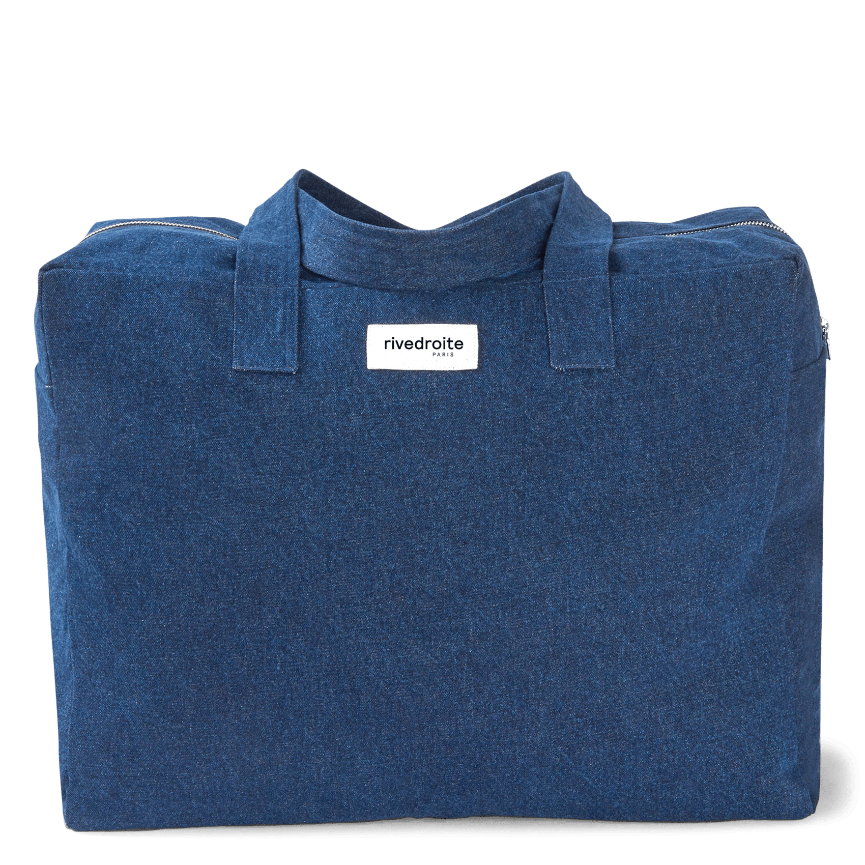 Sac de voyage en coton recyclé RIVEDROITE PARIS Bleu