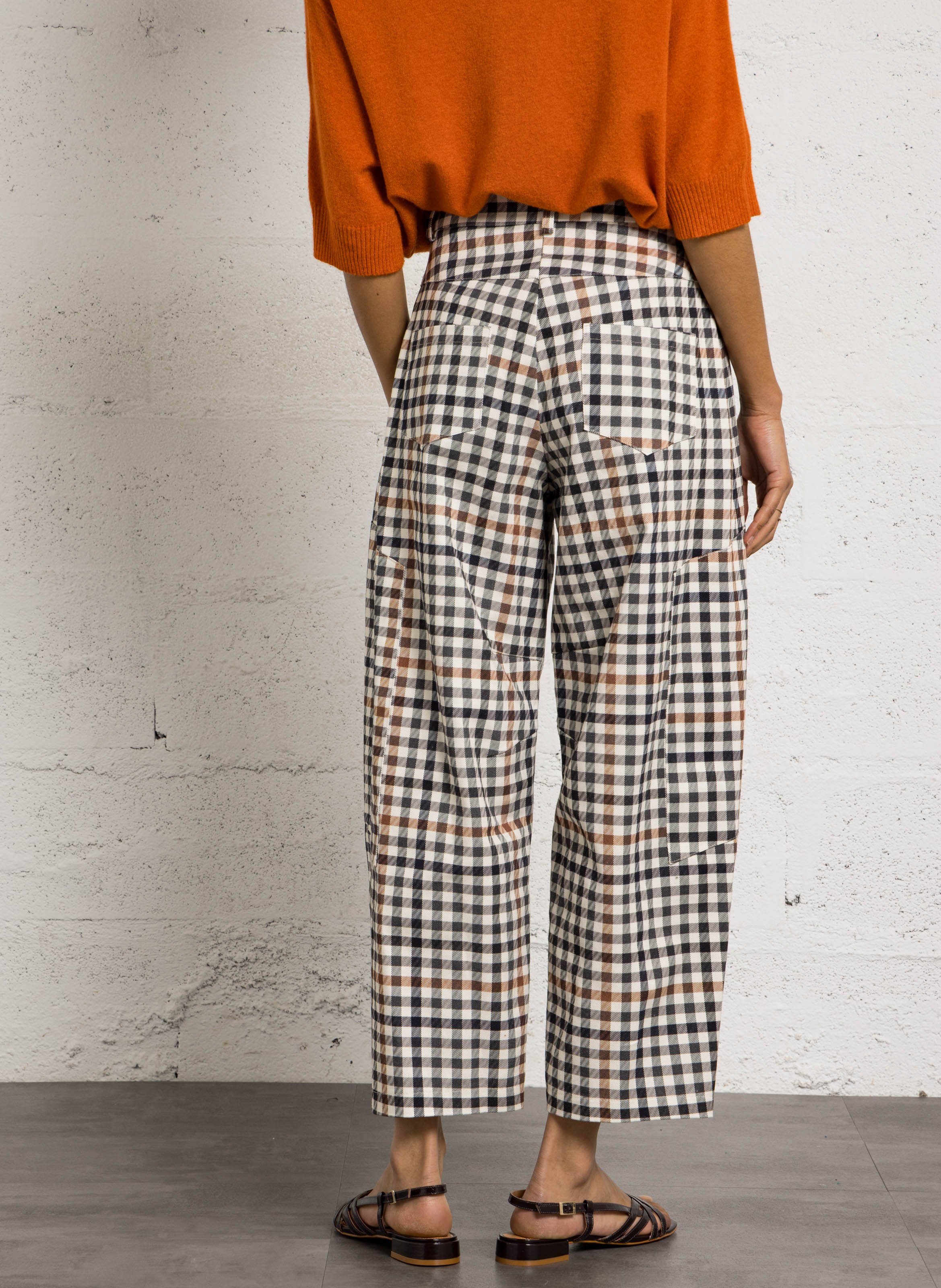 Pantalon ballon à carreaux IMPERIAL Beige