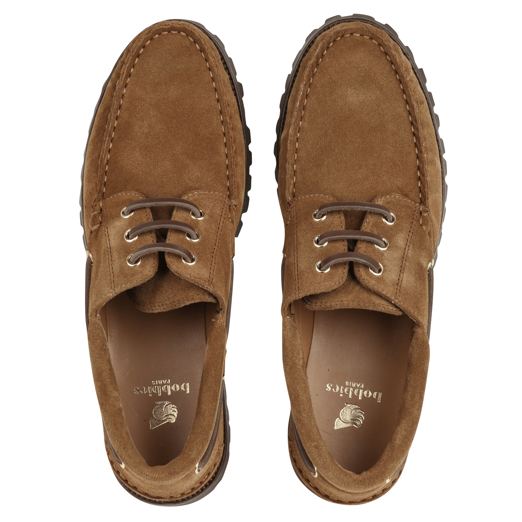 Chaussures bateau en cuir BOBBIES Marron