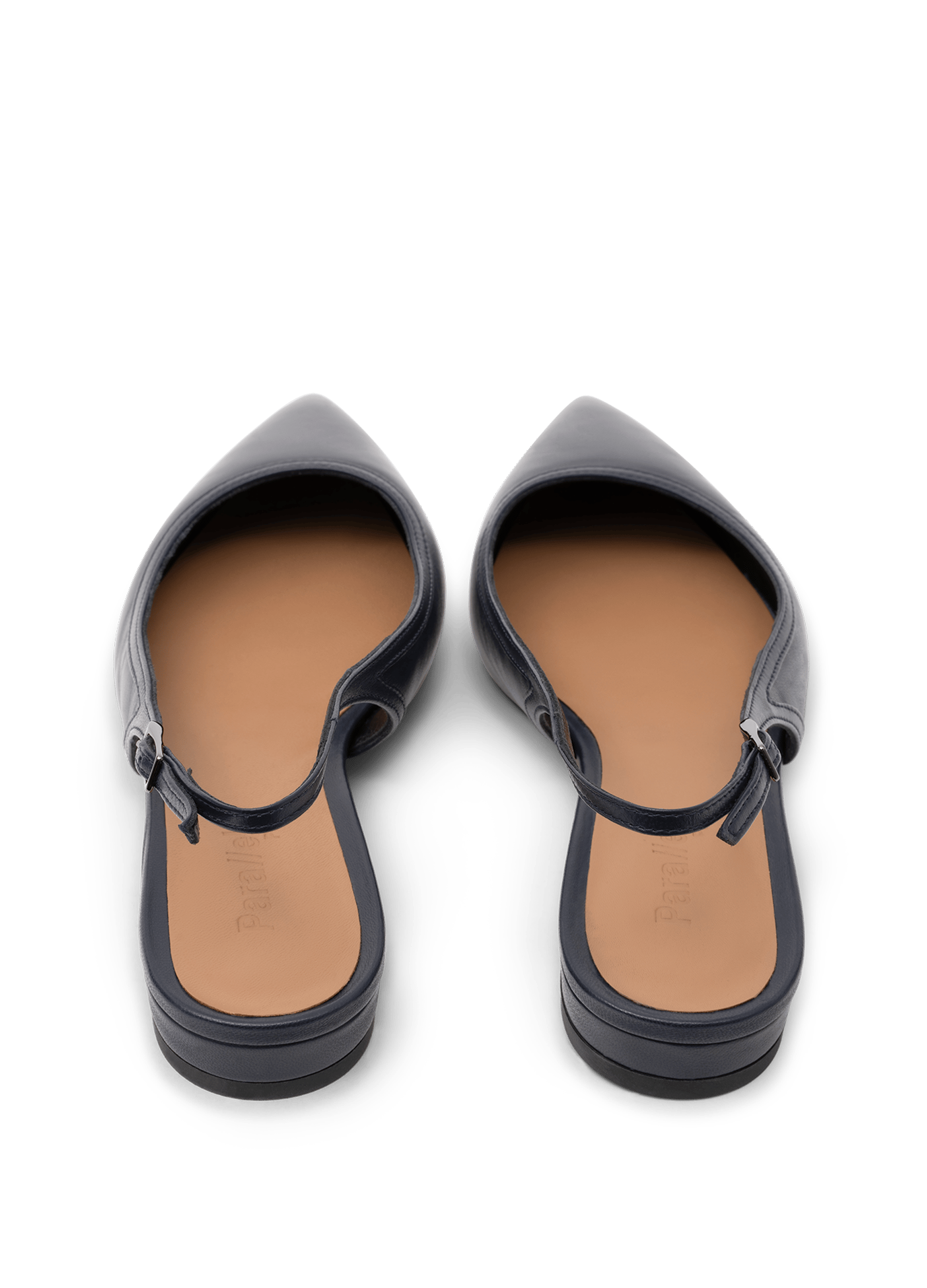 Navy nappa leather ballet flats PARALLELE PARIS Blue