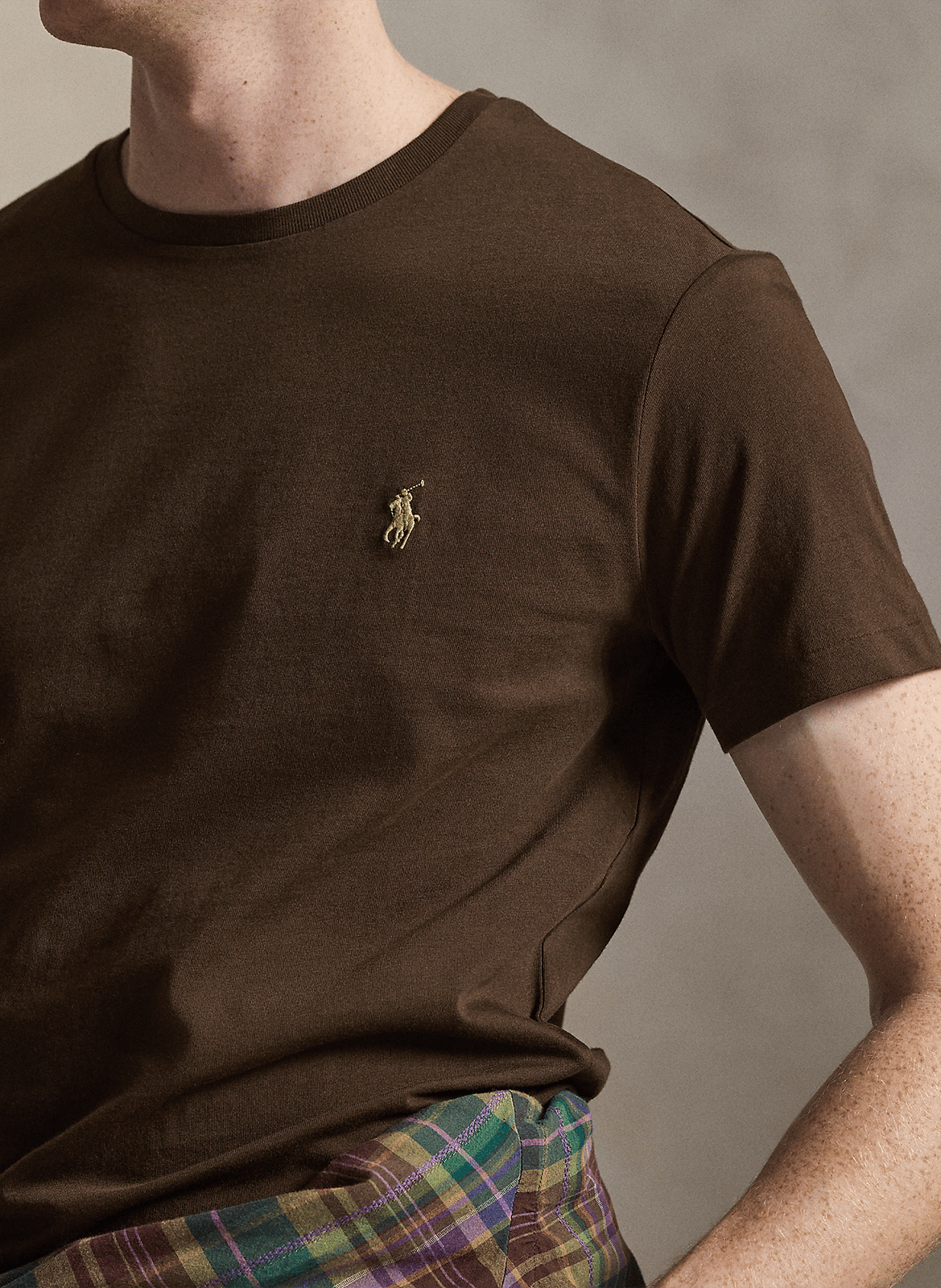 Baumwoll-T-Shirt POLO RALPH LAUREN Braun