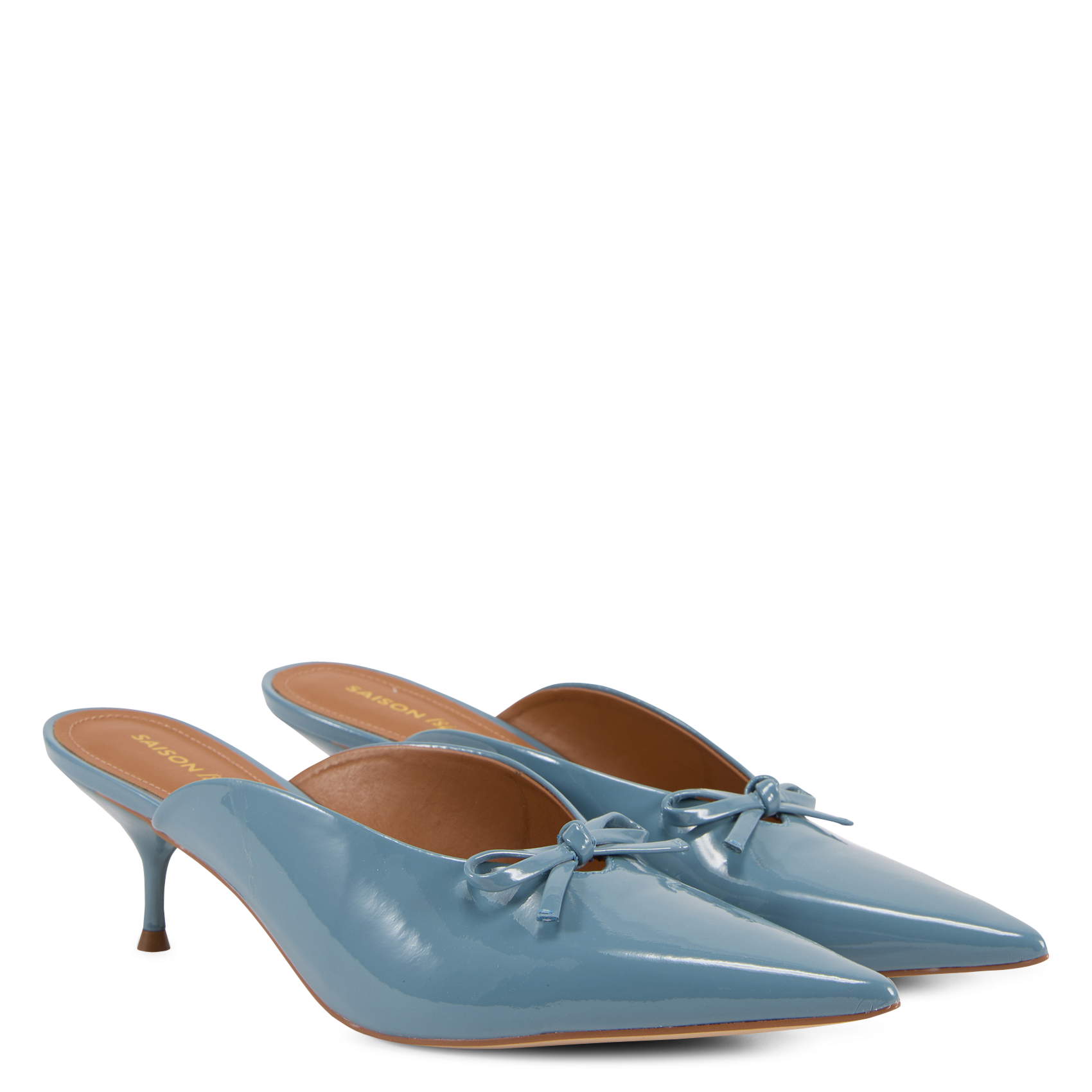 Escarpins en cuir vernis SAISON 1865 Bleu