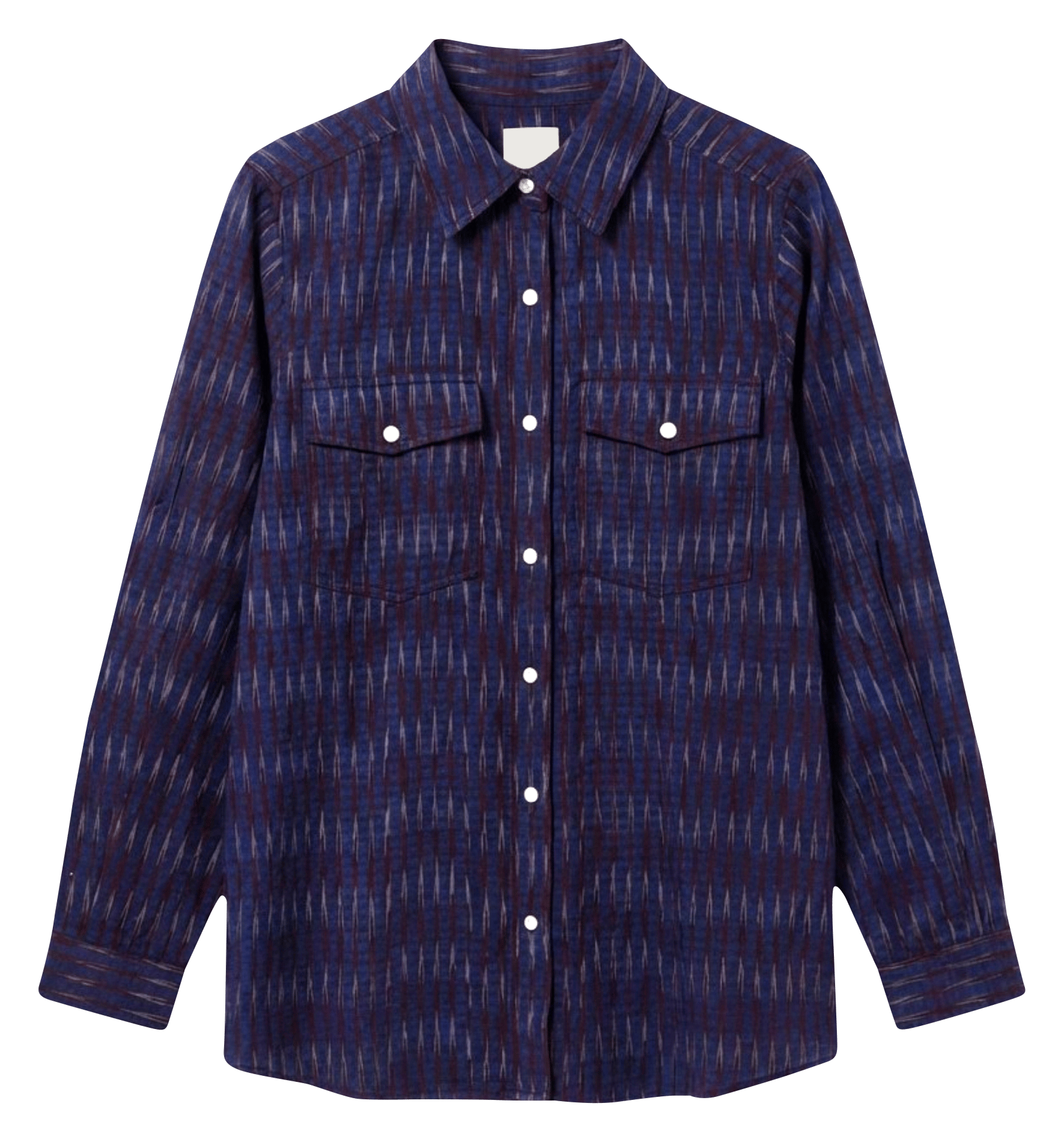 Chemise col classique en coton INDI & COLD Bleu