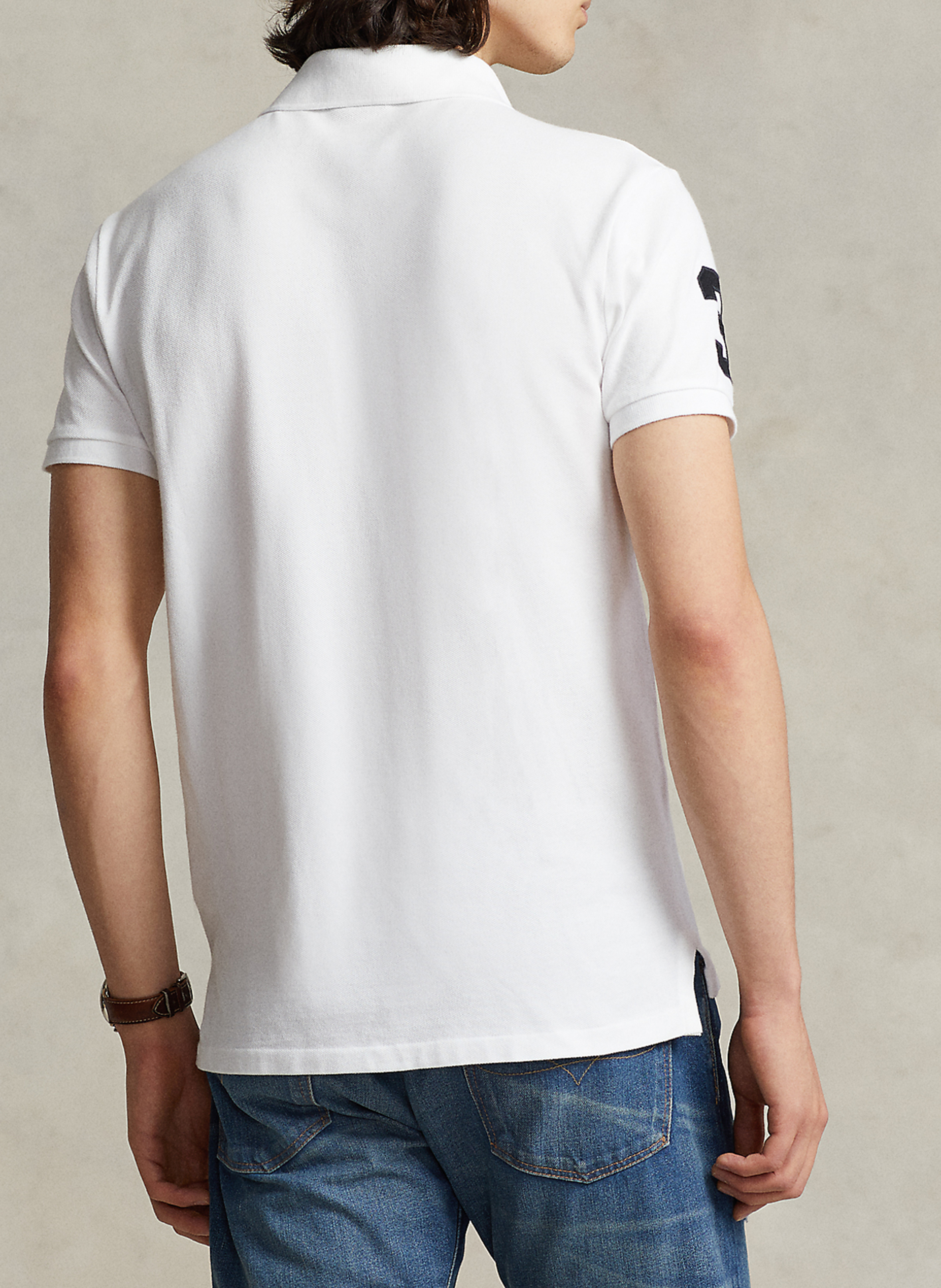 Gesticktes Slim-Fit-Poloshirt aus Baumwolle POLO RALPH LAUREN Weiss