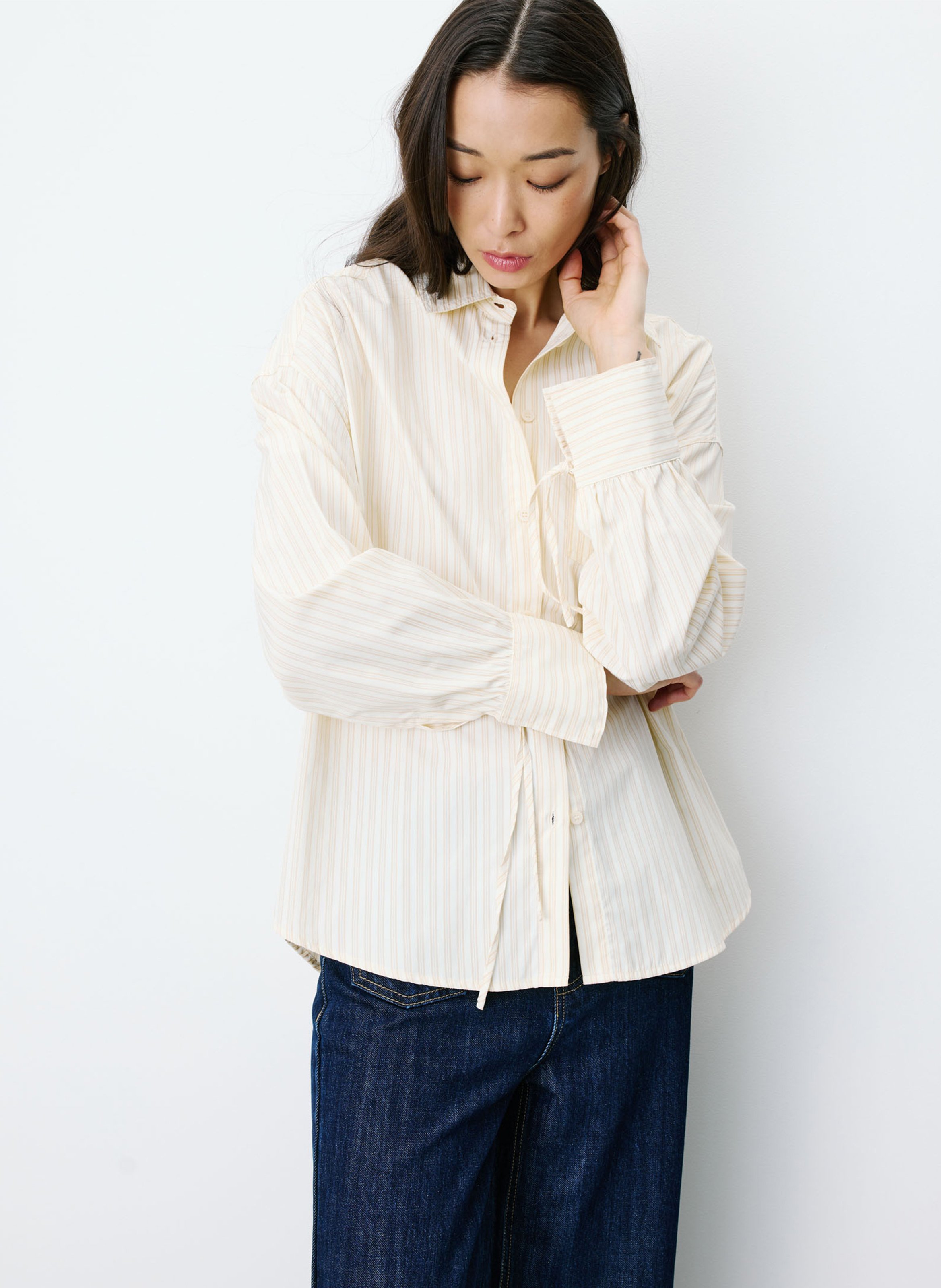 Chemise droite col classique imprimée GRACE ET MILA Jaune