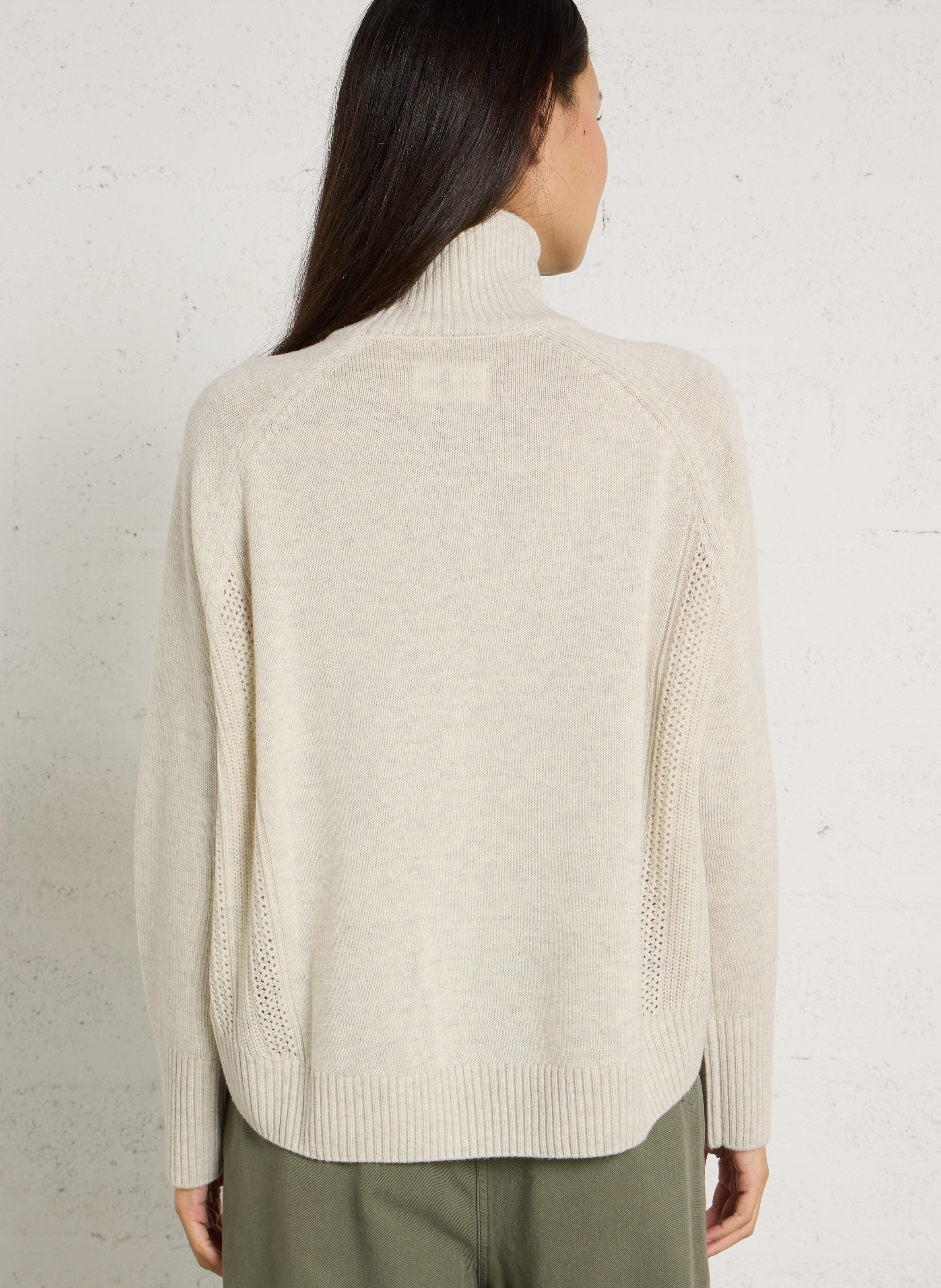 Oversized, wollen trui DES PETITS HAUTS Grijs
