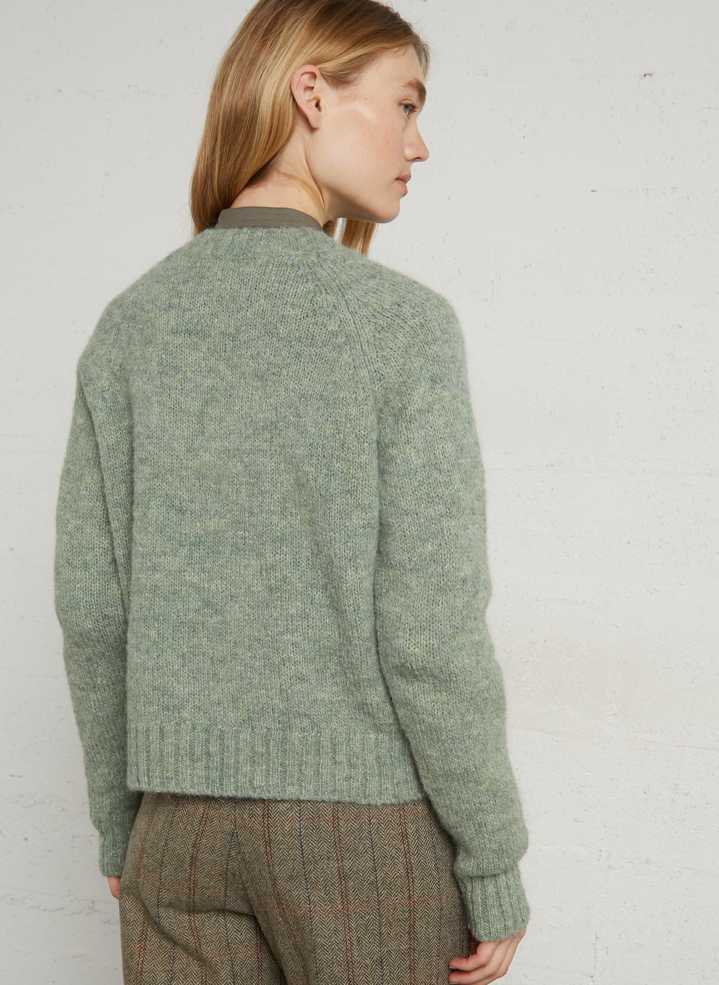 Trui met ronde hals | wolblend MASSCOB Groen