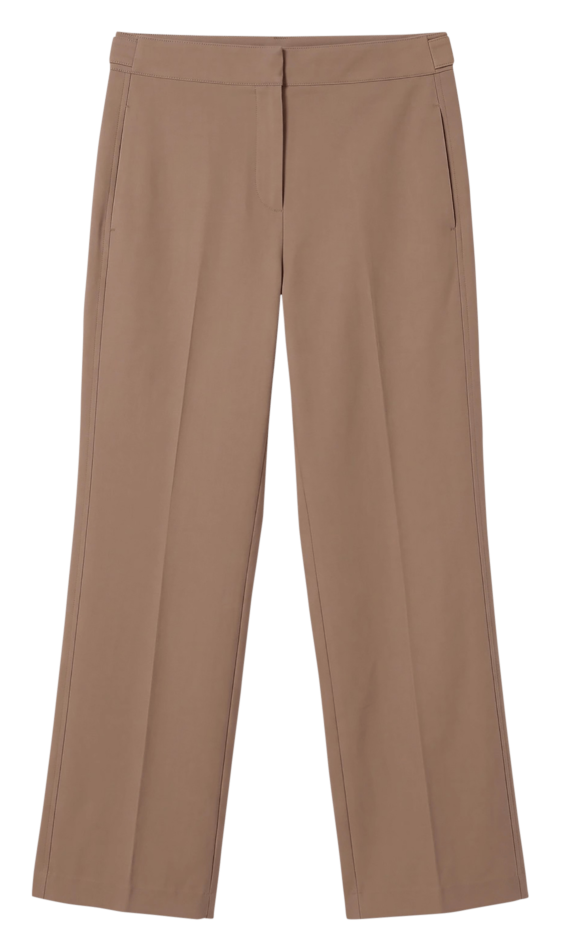 Pantalon droit en coton mélangé TARA JARMON Marron
