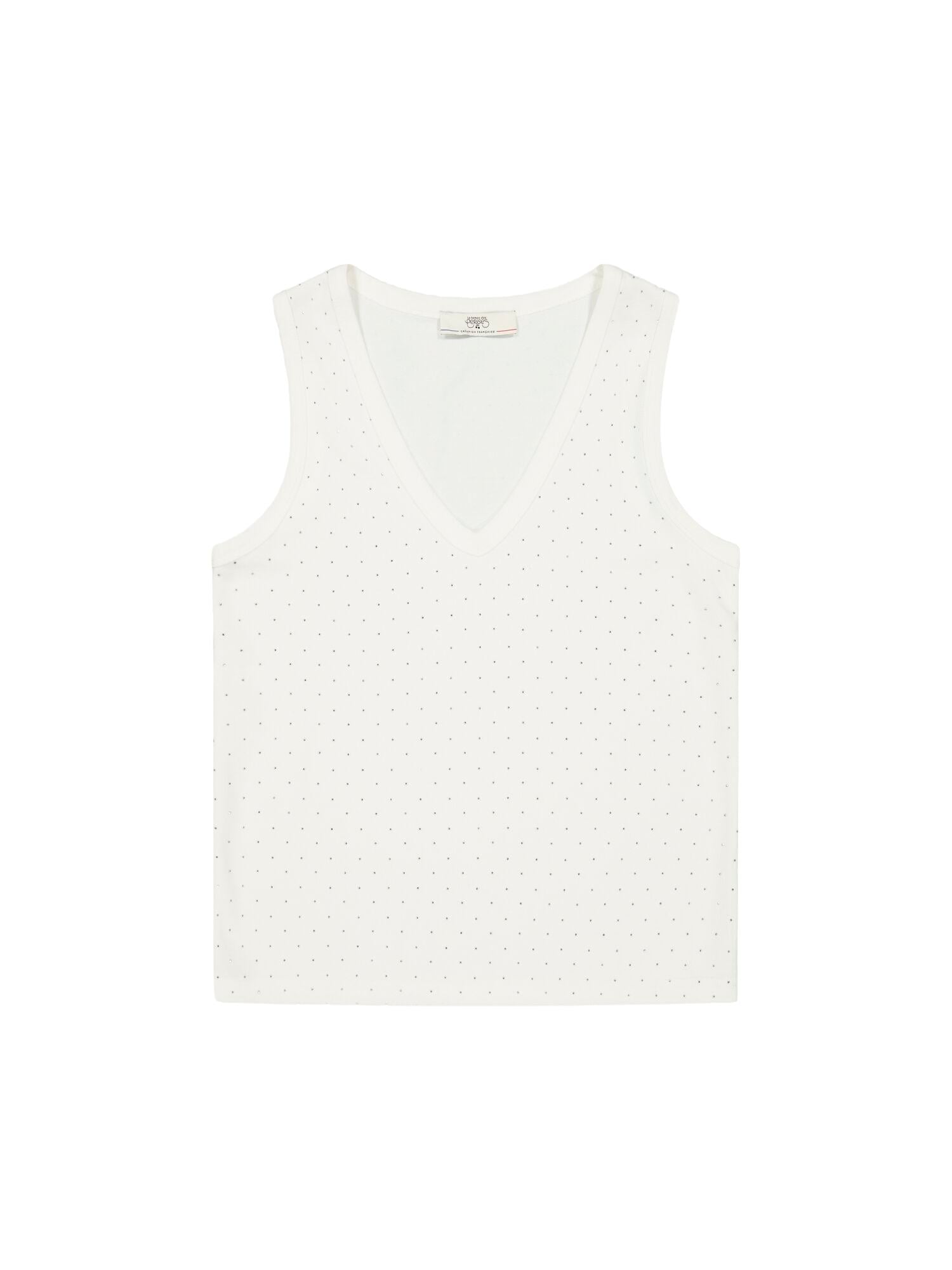 V-neck tank top LE TEMPS DES CERISES White